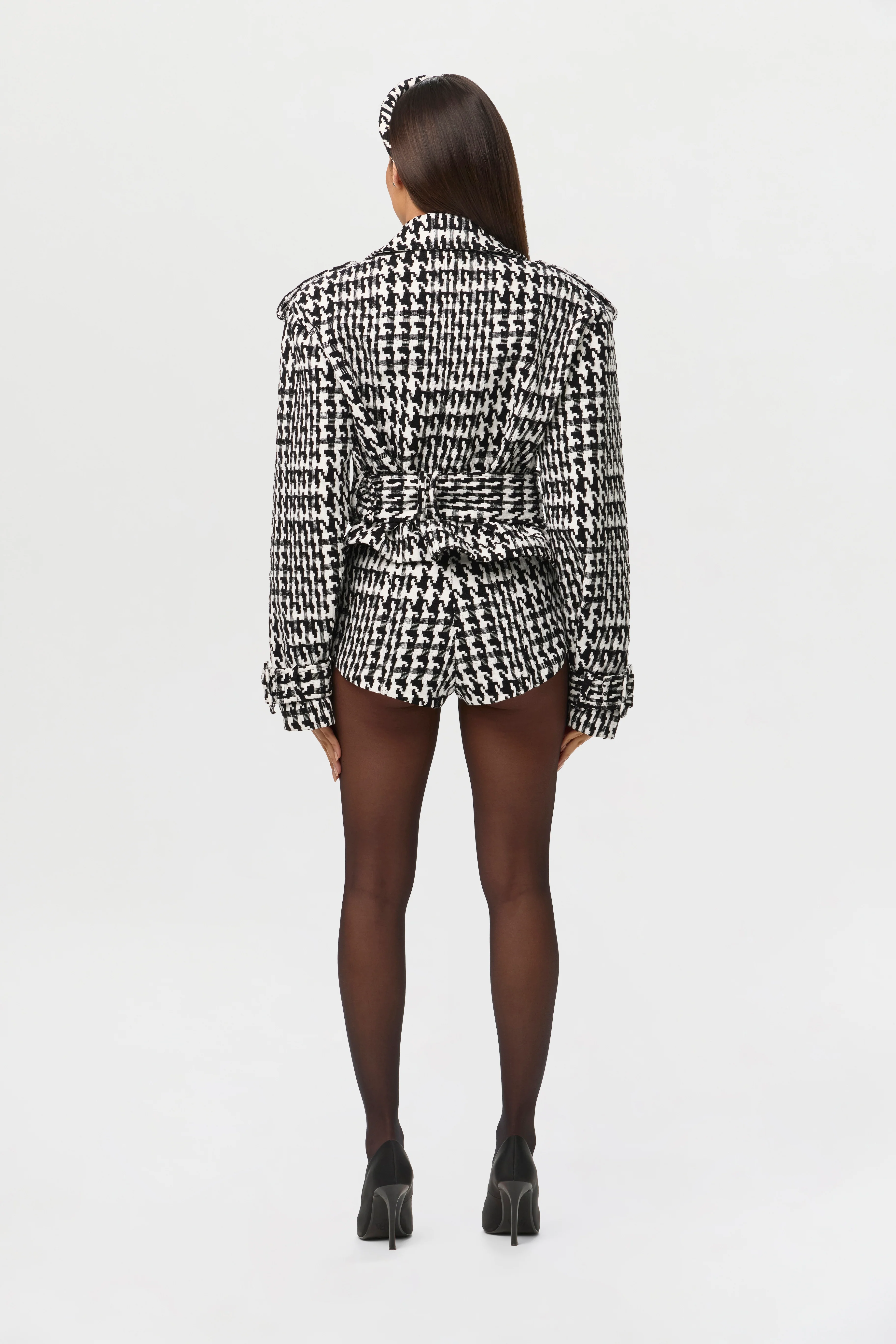 Jacquard Houndstooth Micro Shorts - Image 5