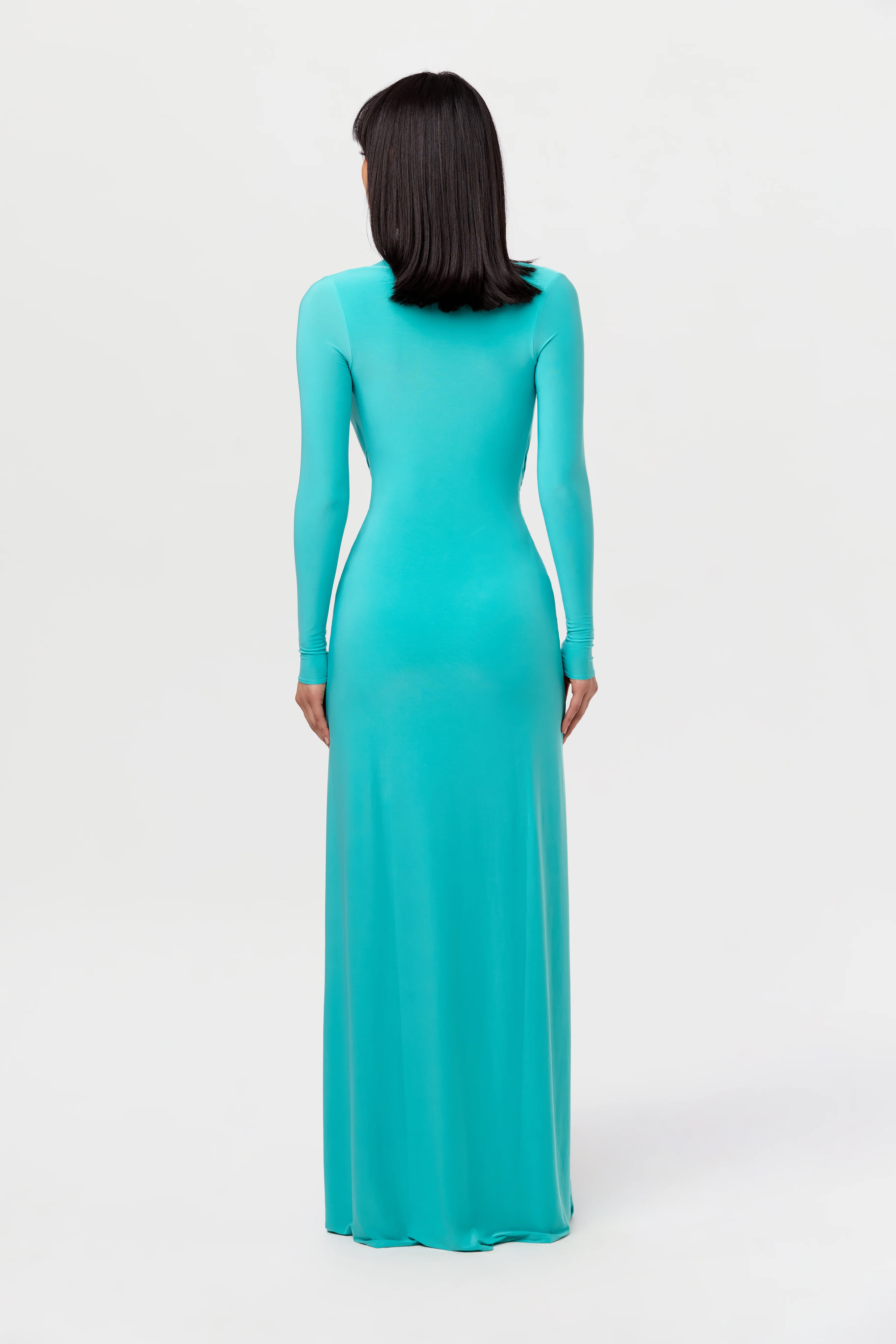 Hourglass Plunge Draped Tie Dress - Image 4