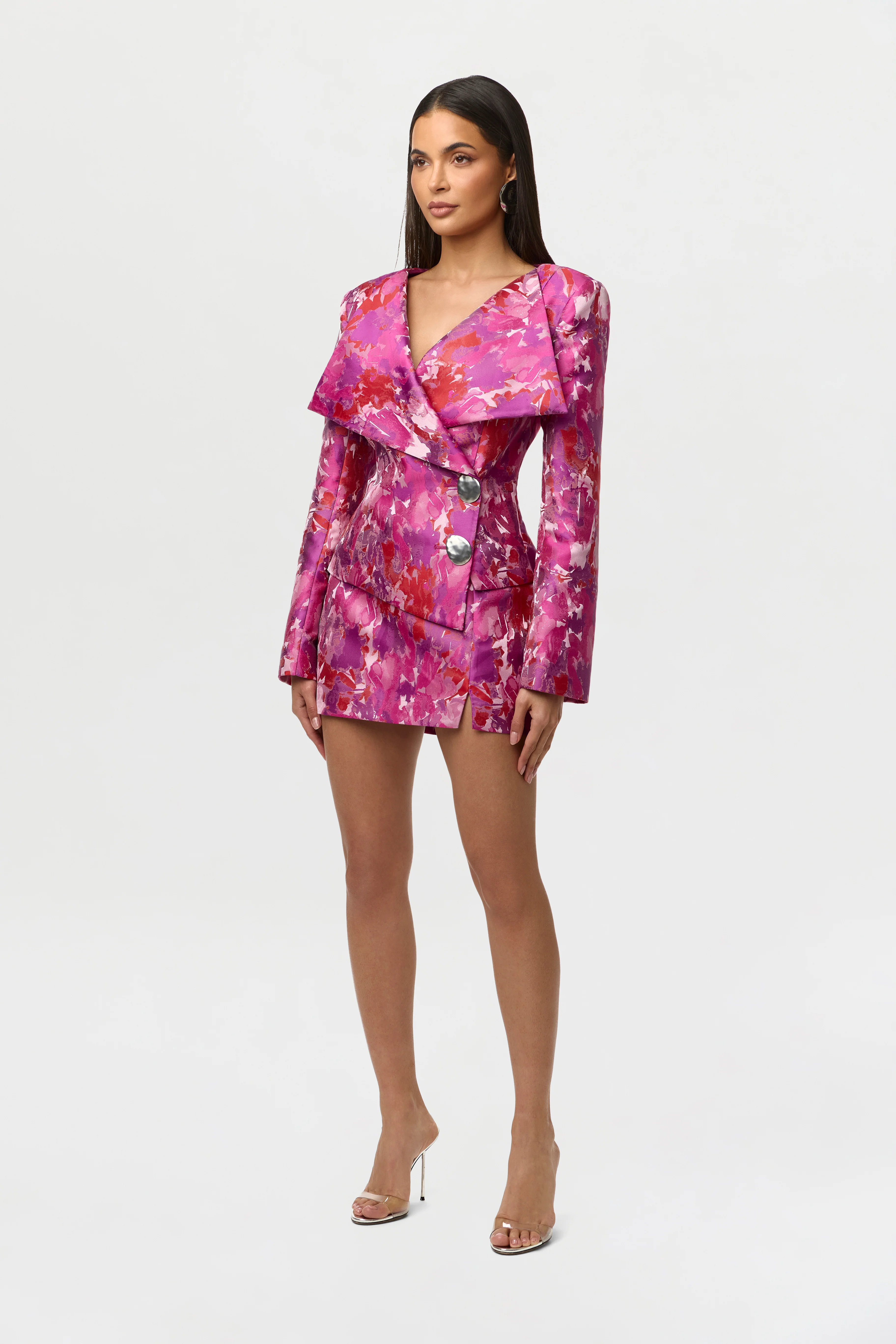 Suiting Jacquard Crossbody Blazer - Image 5