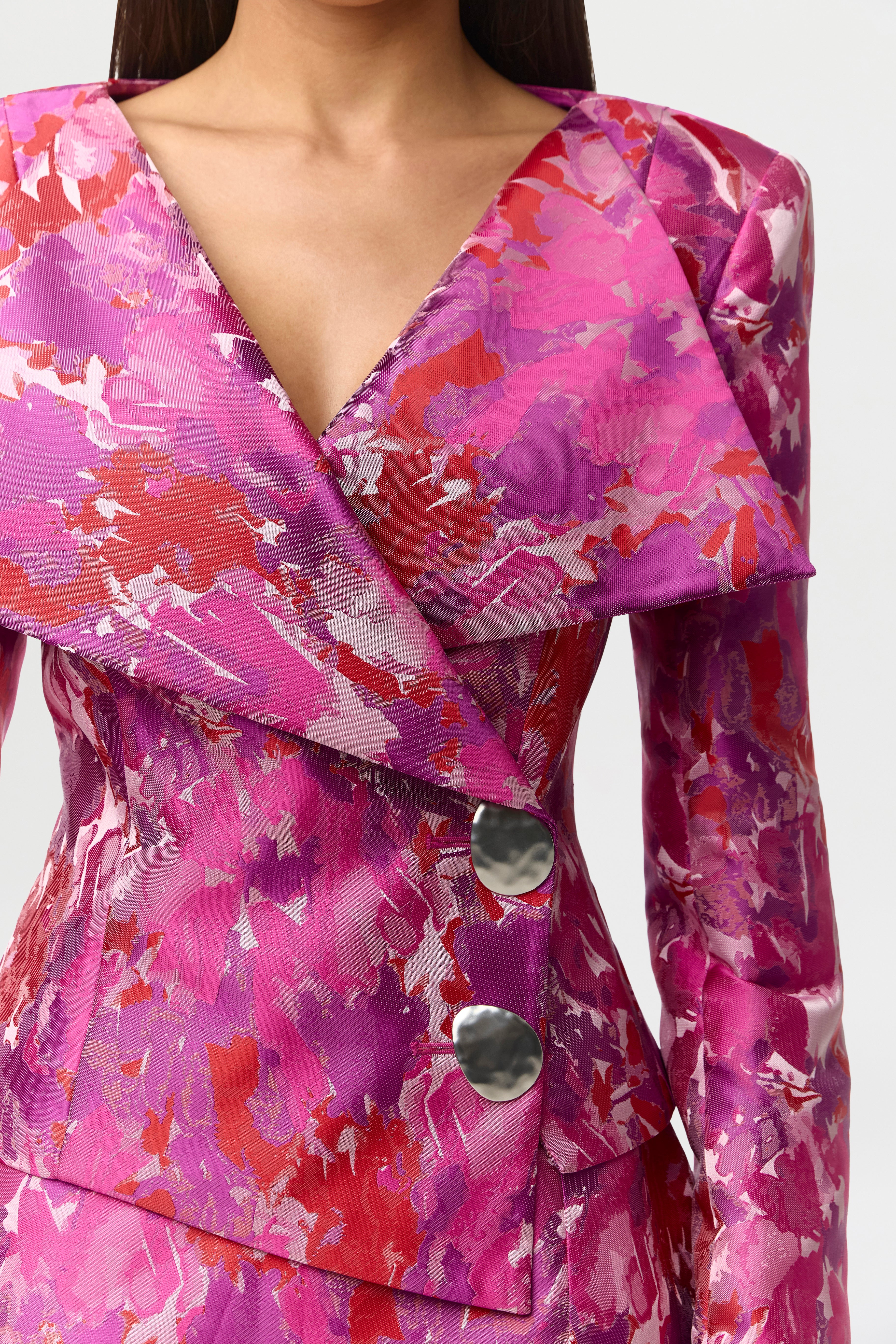 Suiting Jacquard Crossbody Blazer - Image 6