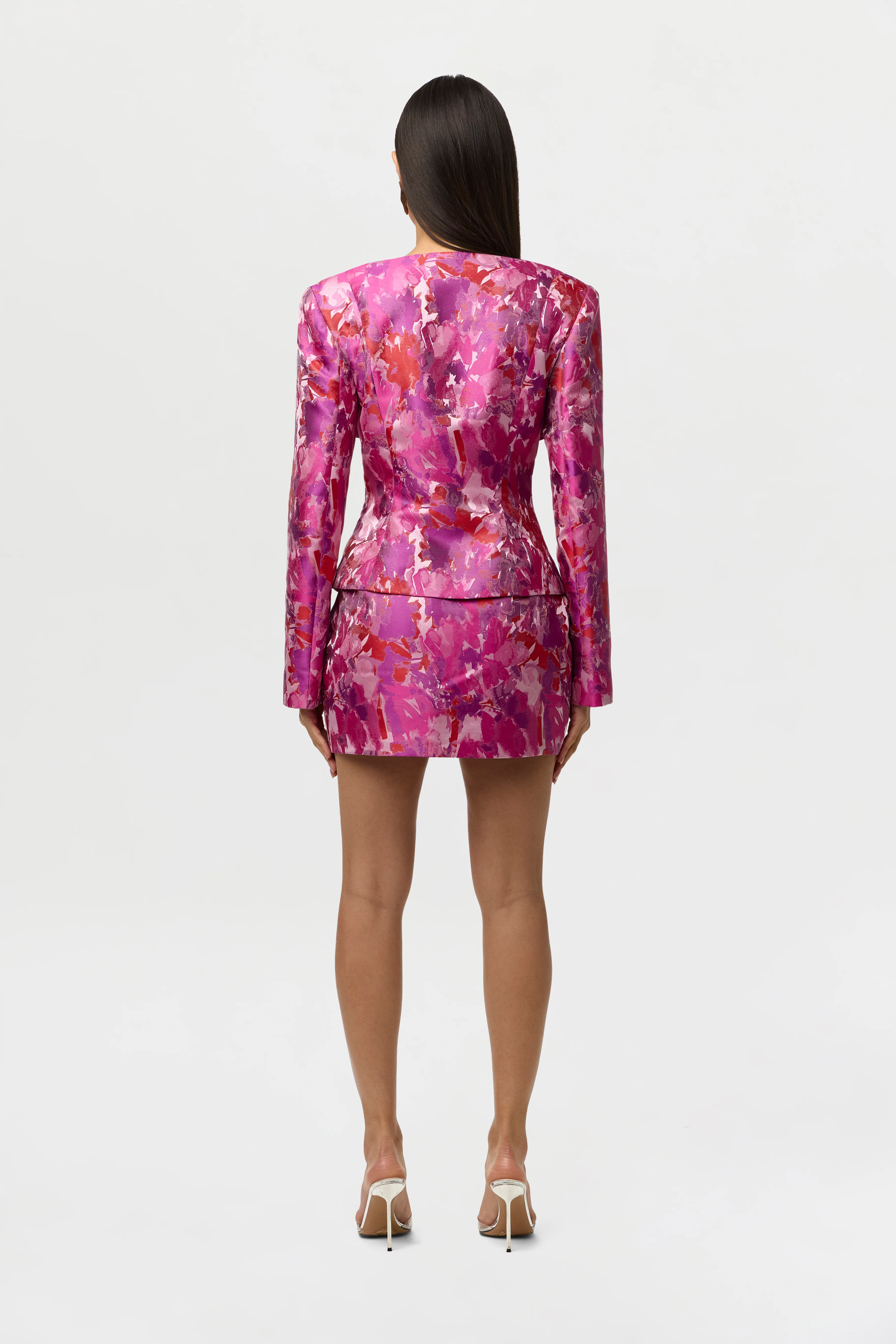 Suiting Jacquard Crossbody Blazer - Image 7