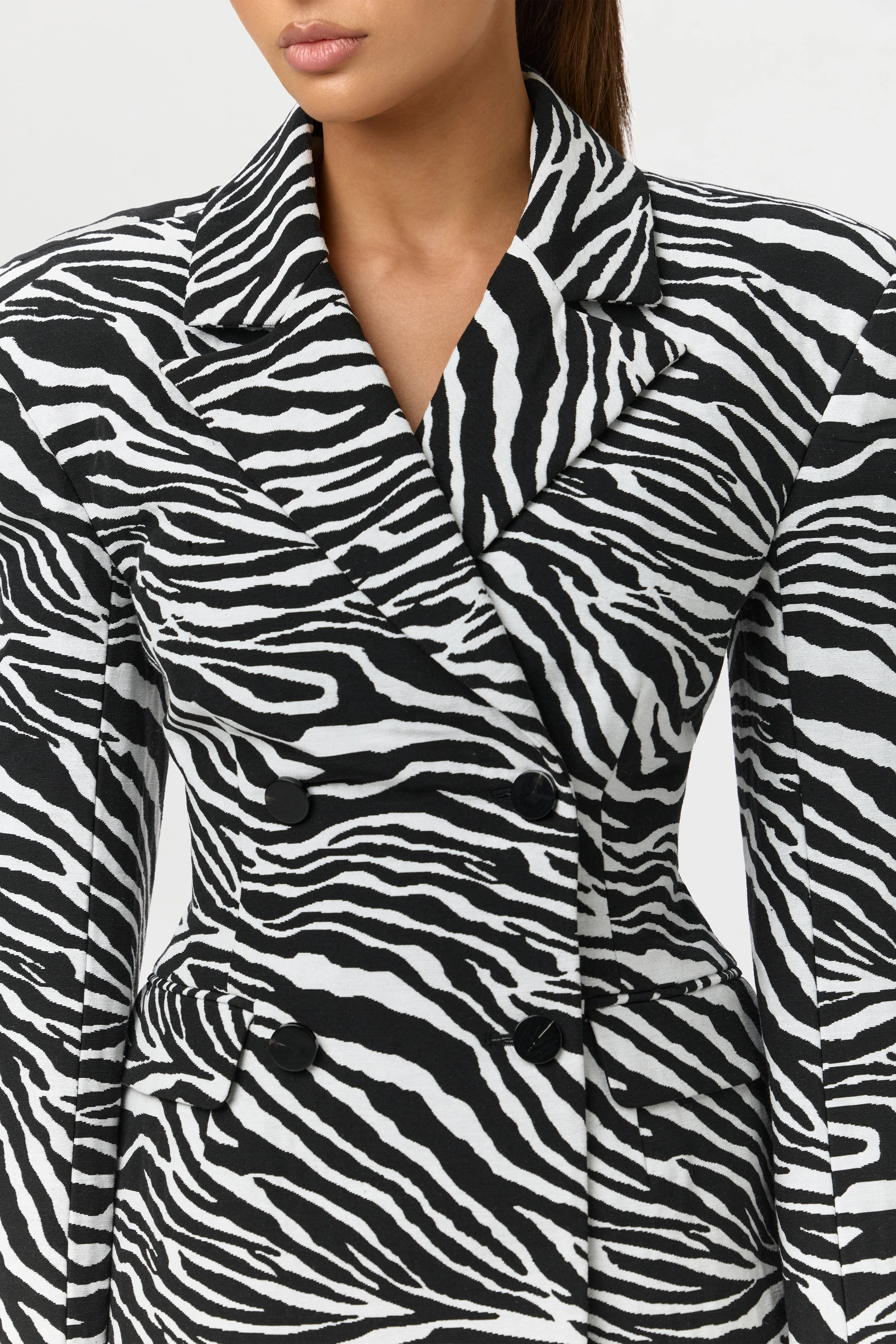 Suiting Zebra Jacquard Blazer - Image 4