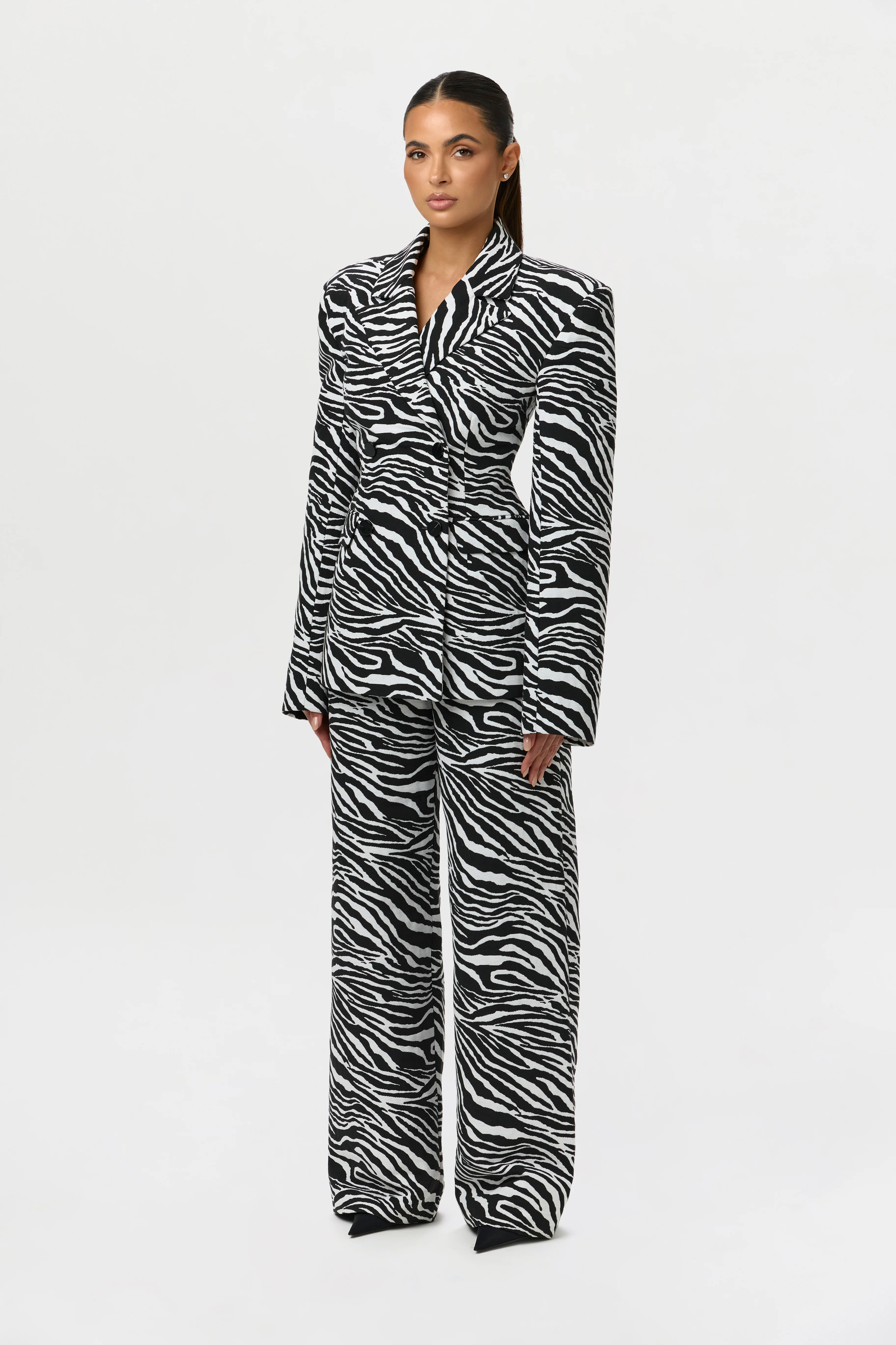 Suiting Zebra Jacquard Blazer - Image 5