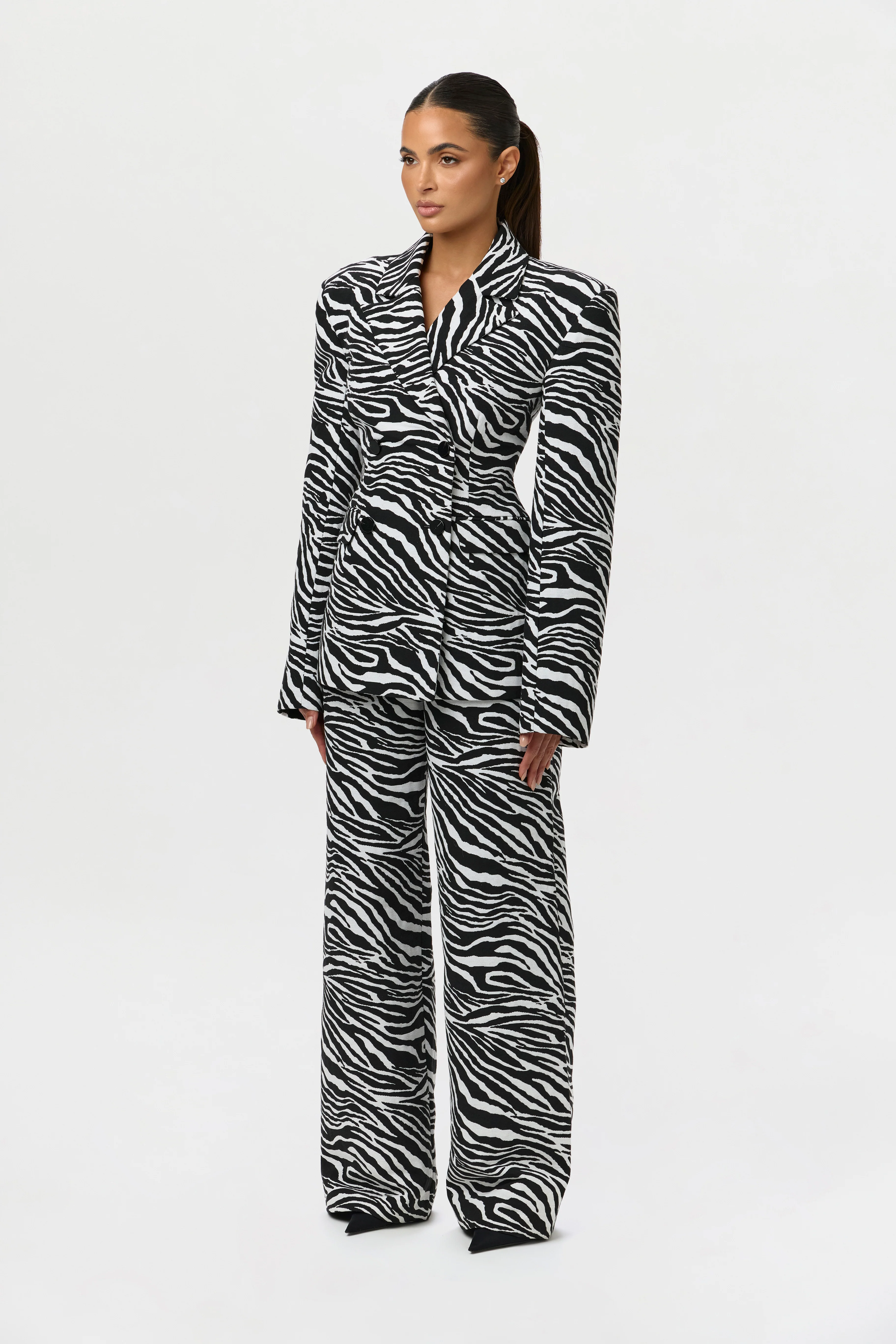 Suiting Zebra Jacquard Blazer - Image 7
