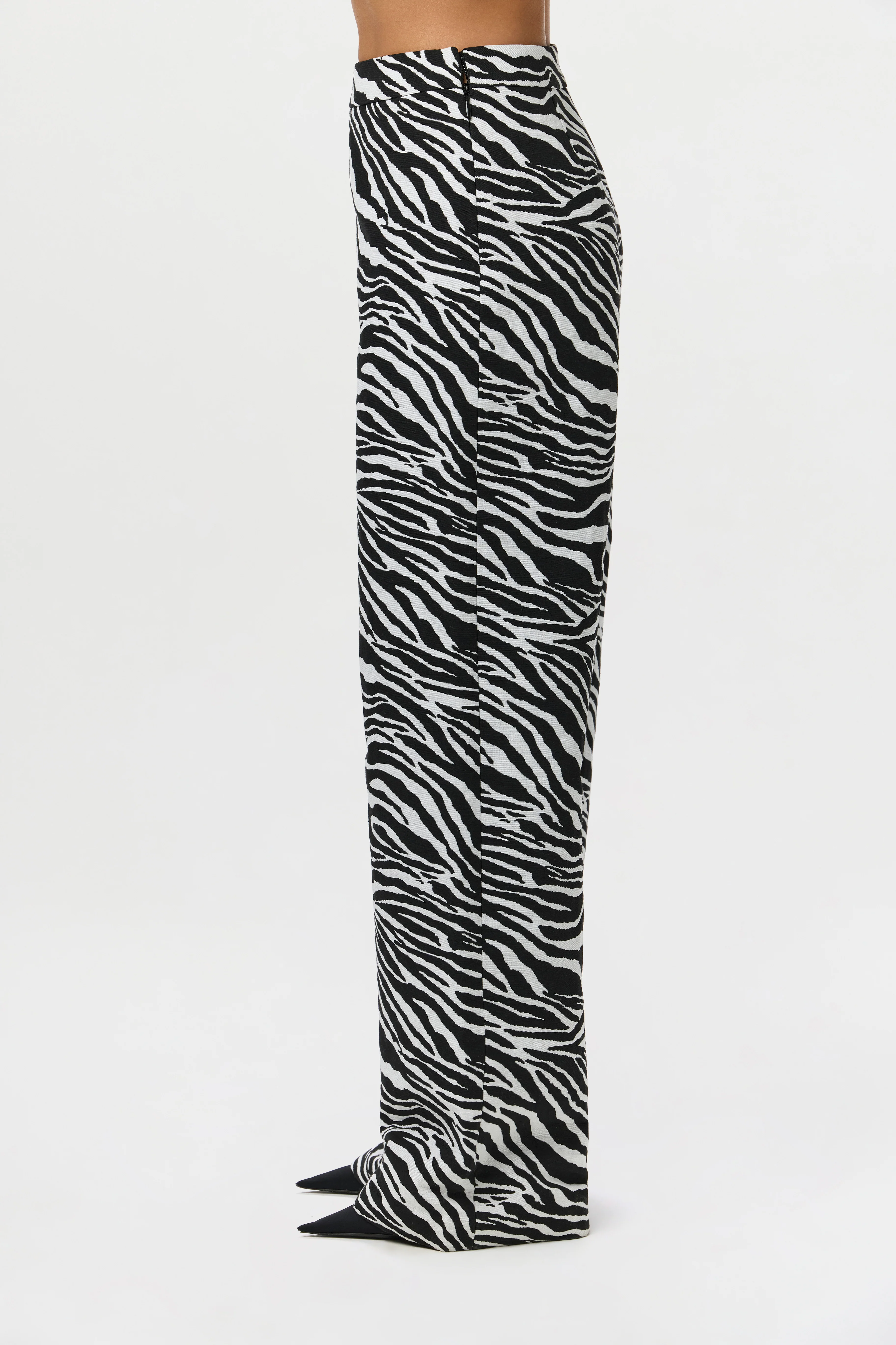 Suiting Zebra Jacquard Wide-Leg Pant - Image 6