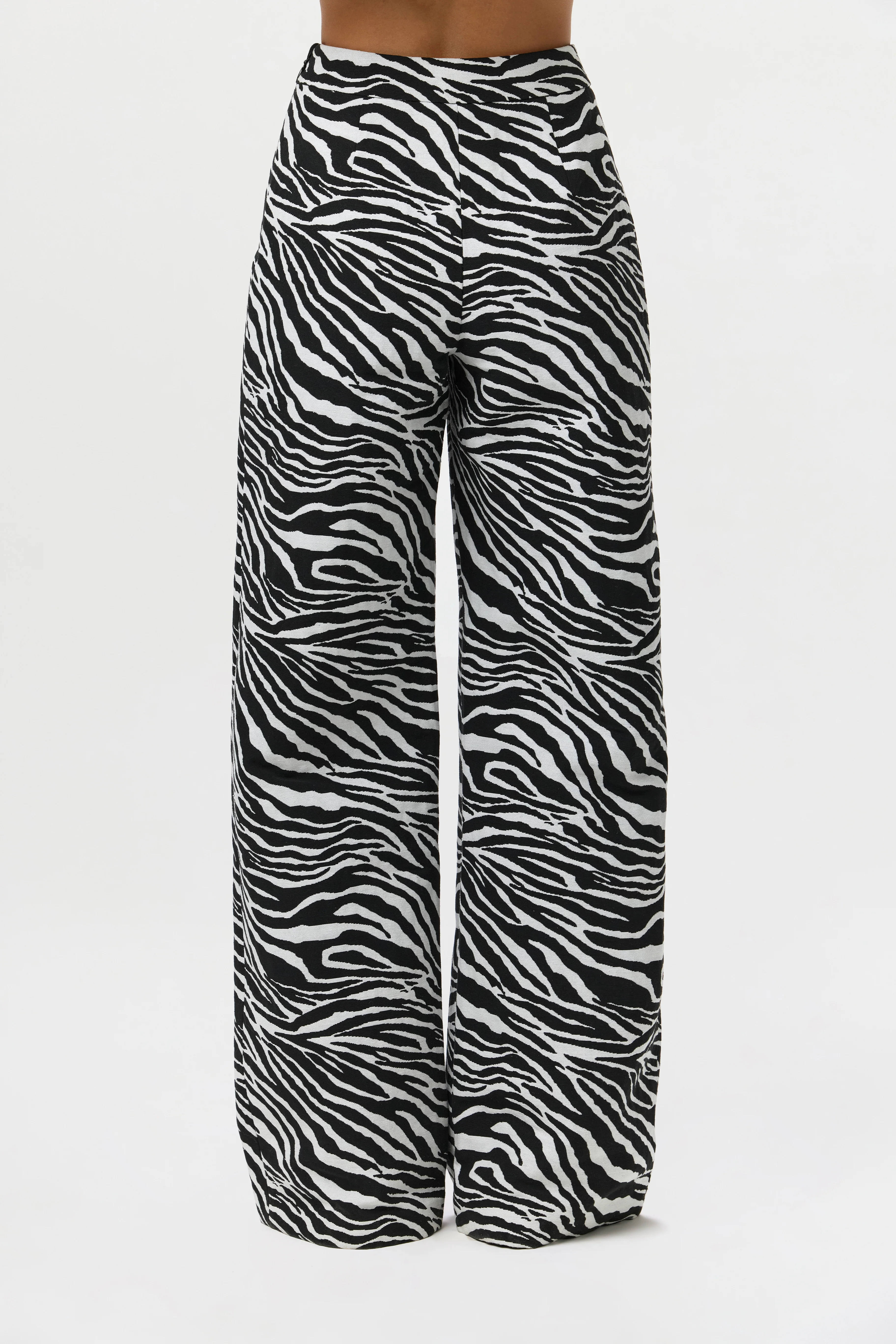 Suiting Zebra Jacquard Wide-Leg Pant - Image 7