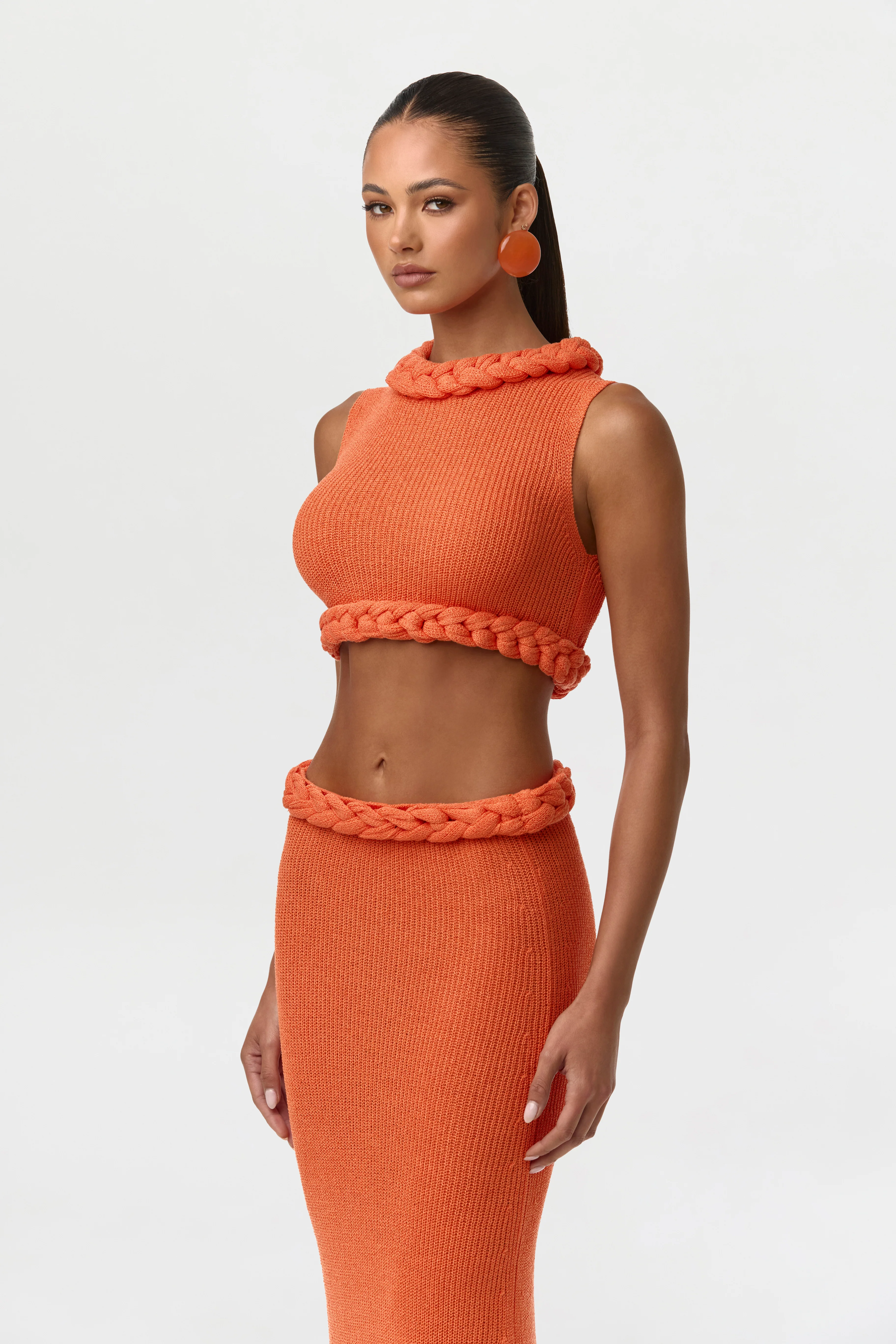 Knit Sleeveless Braid Top - Image 10