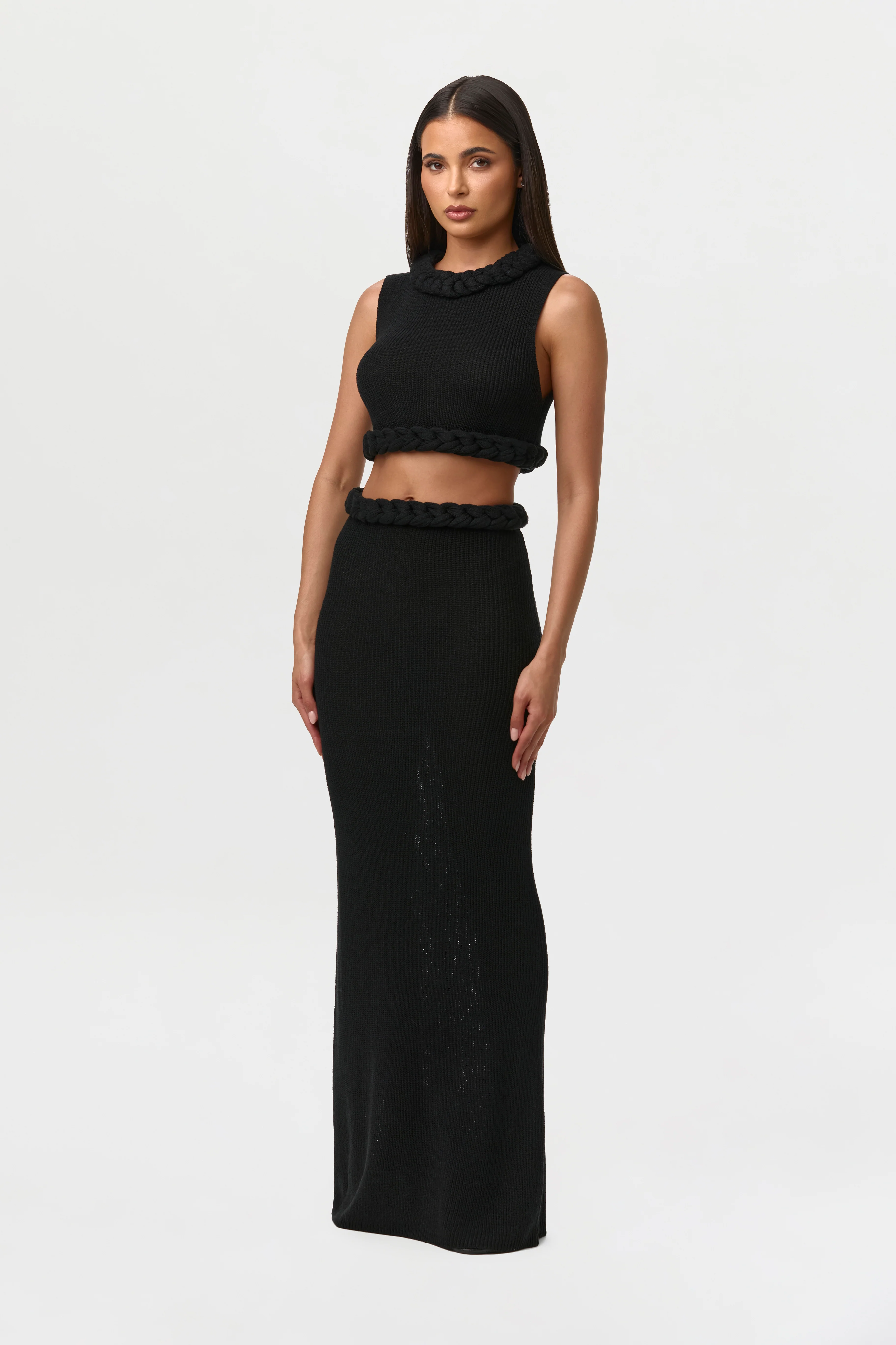 Knit Sleeveless Braid Top - Image 4