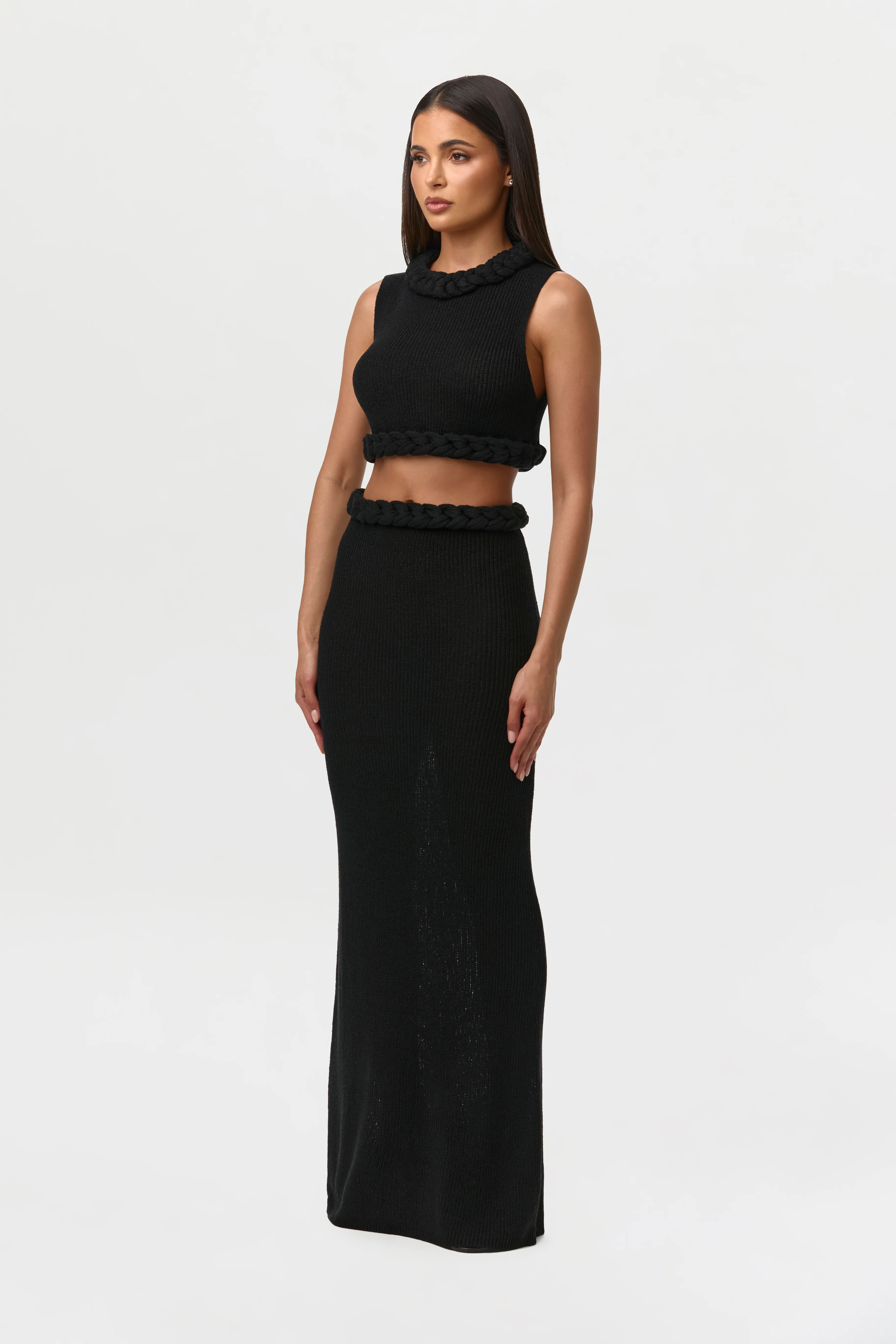 Knit Sleeveless Braid Top - Image 6
