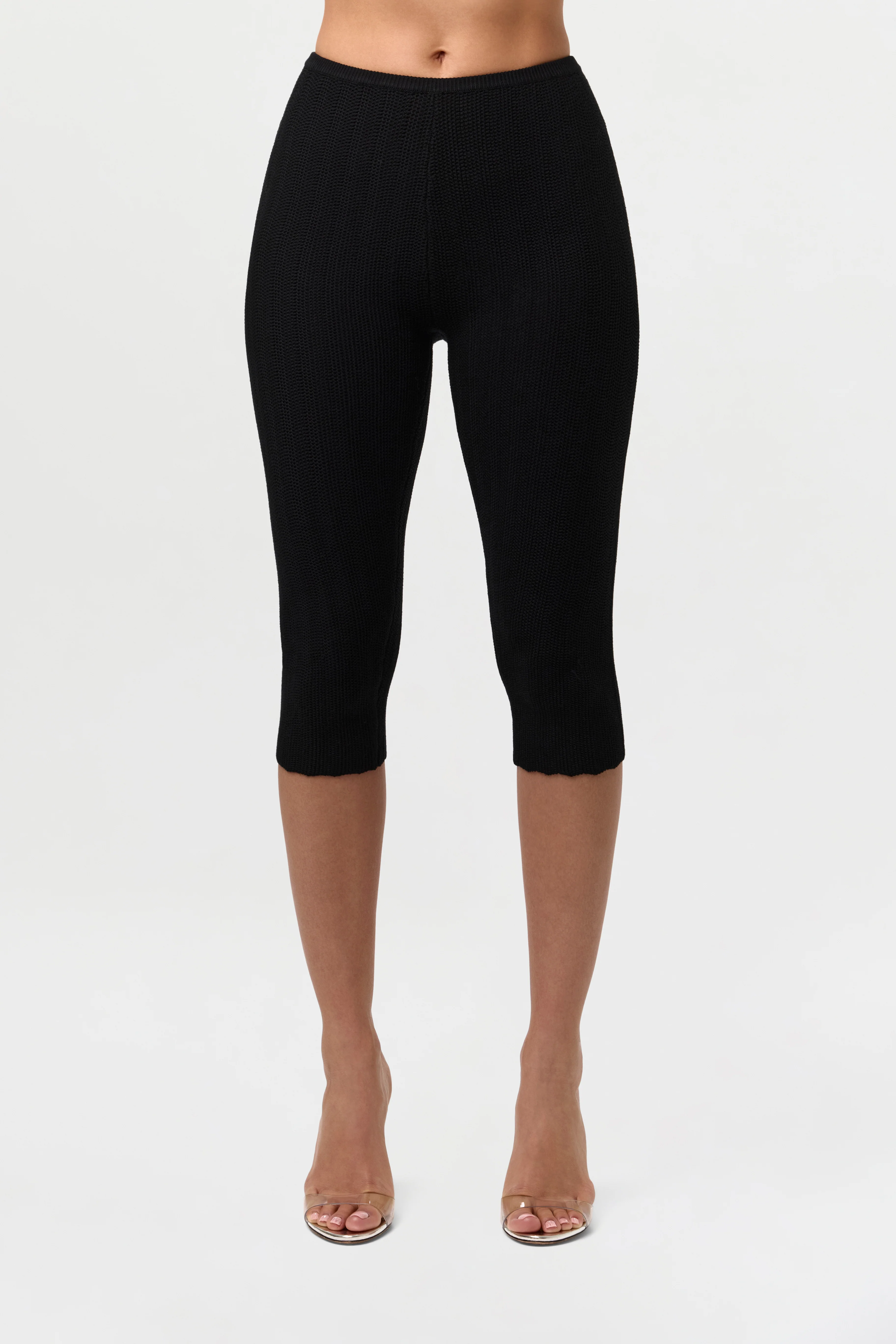 Knit Scallop Capri Leggings - Image 10