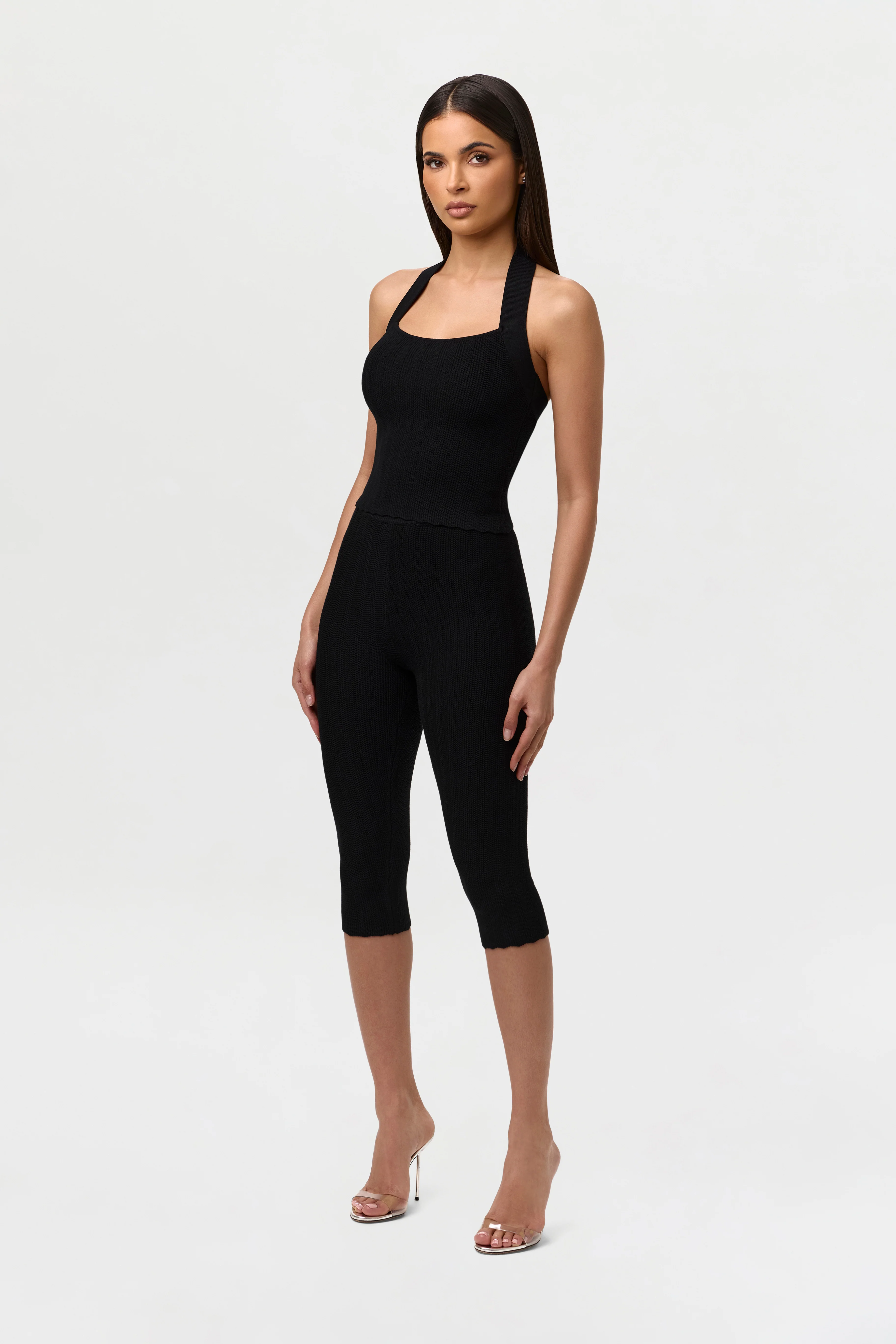 Knit Scallop Capri Leggings - Image 12