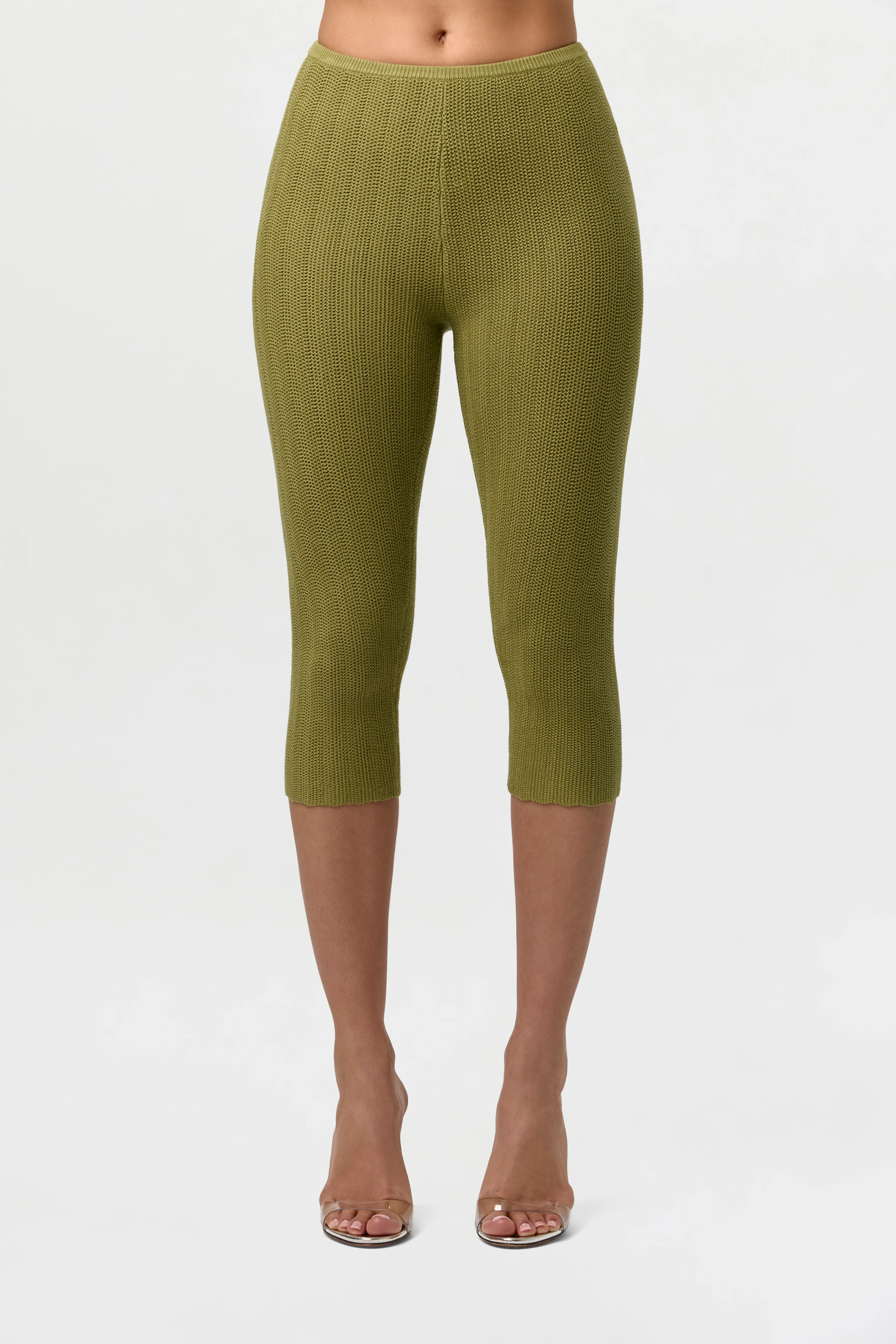 Knit Scallop Capri Leggings - Image 7