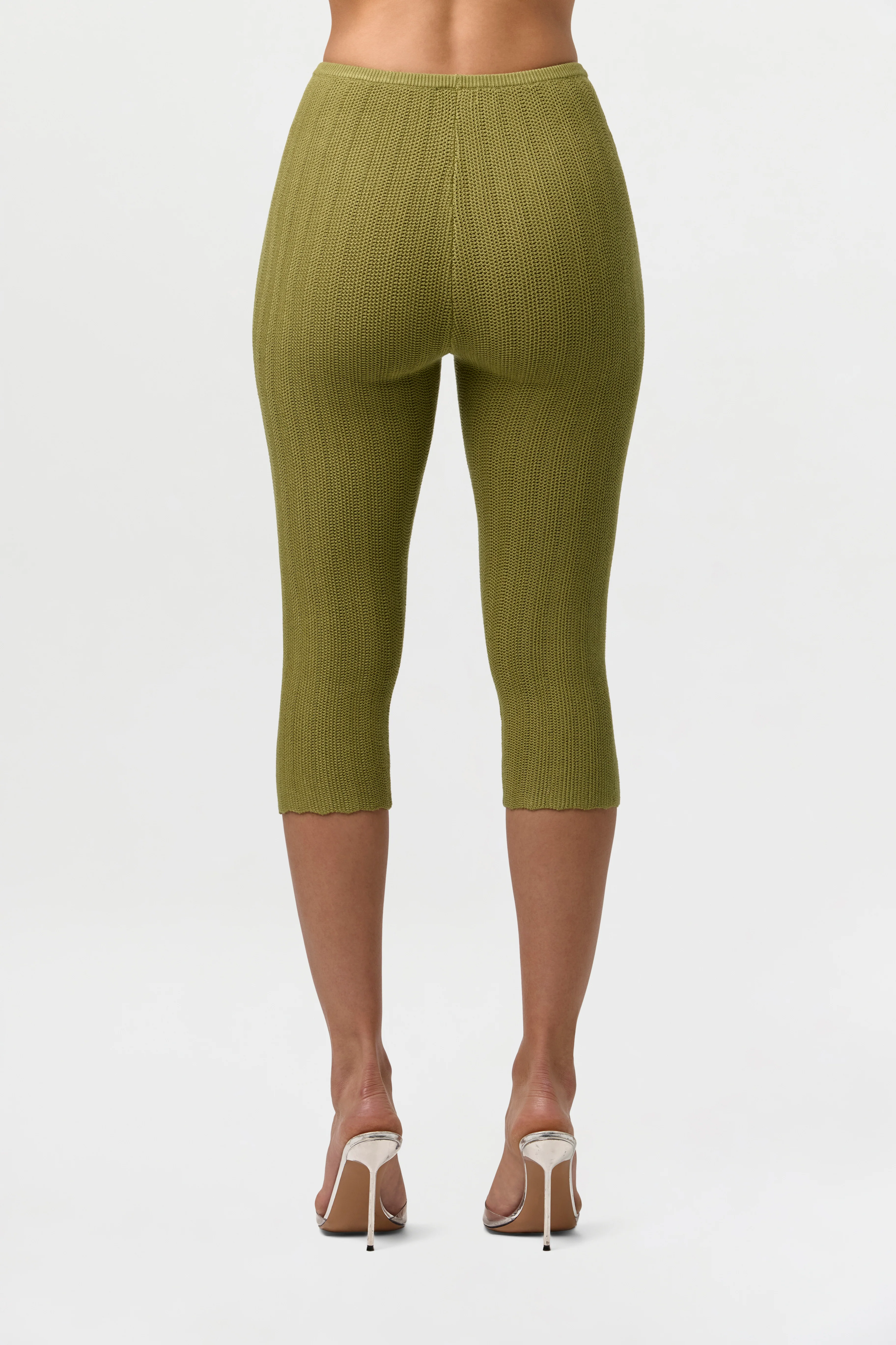 Knit Scallop Capri Leggings - Image 8