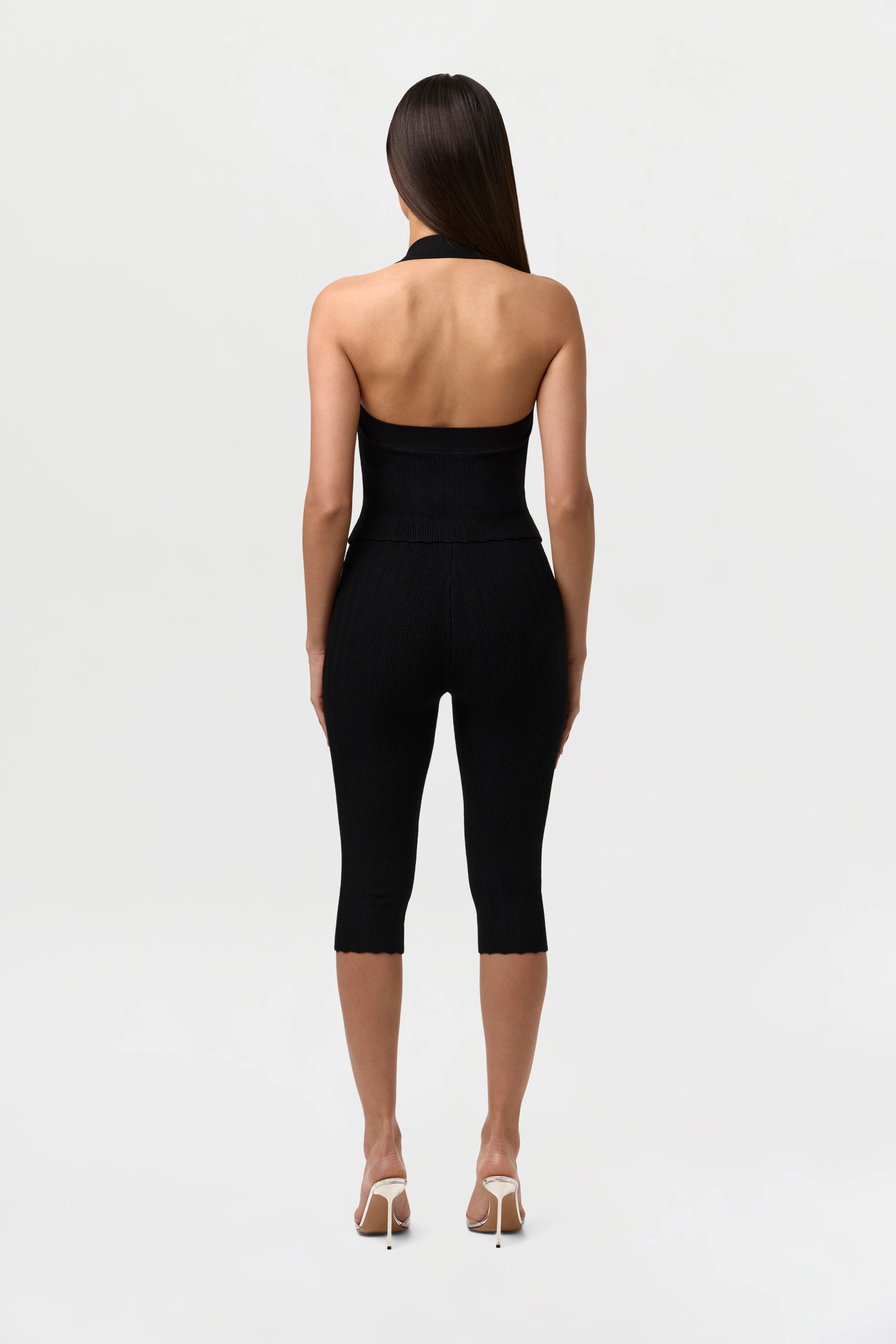 Knit Open Back Halter Top - Image 10