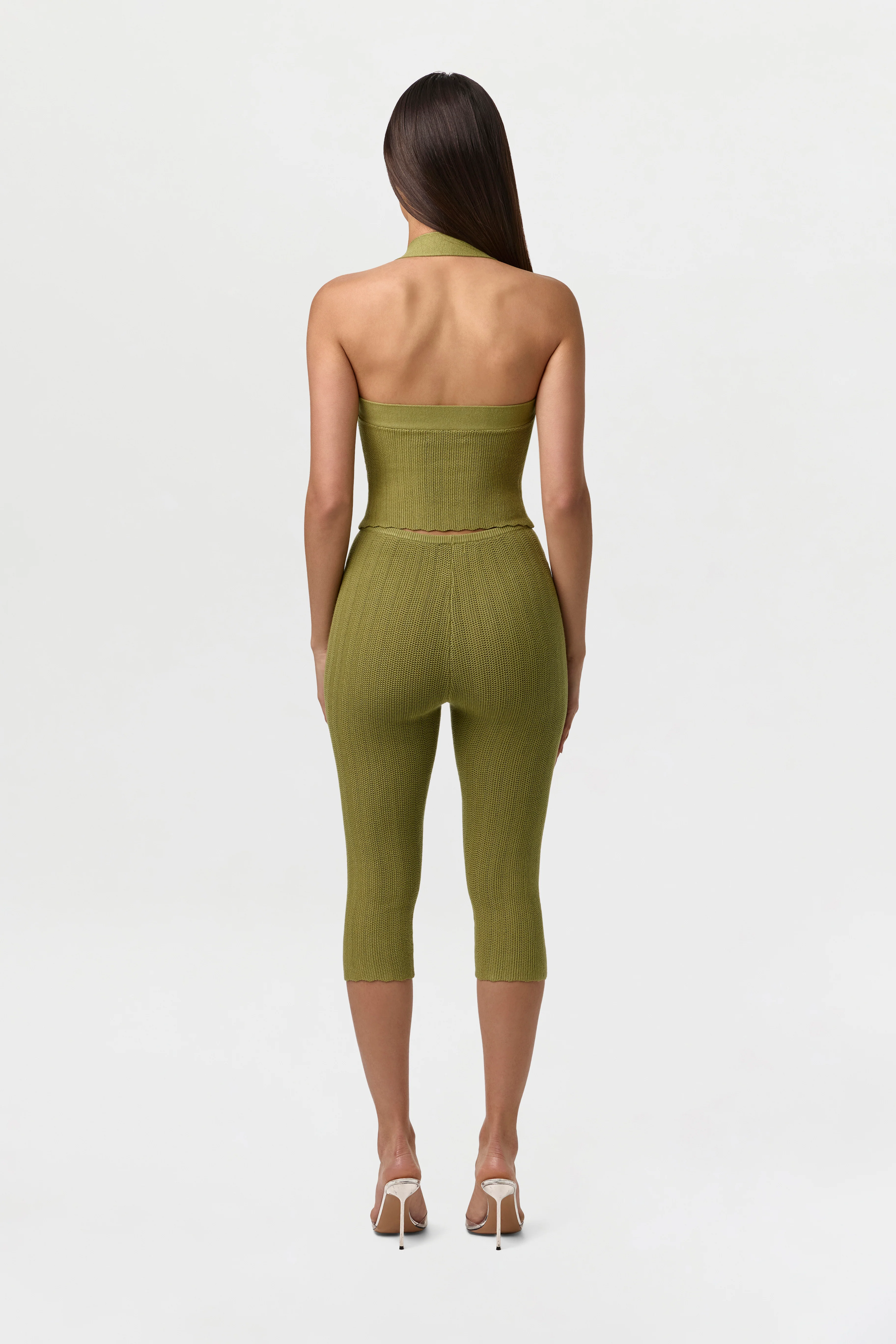 Knit Open Back Halter Top - Image 4