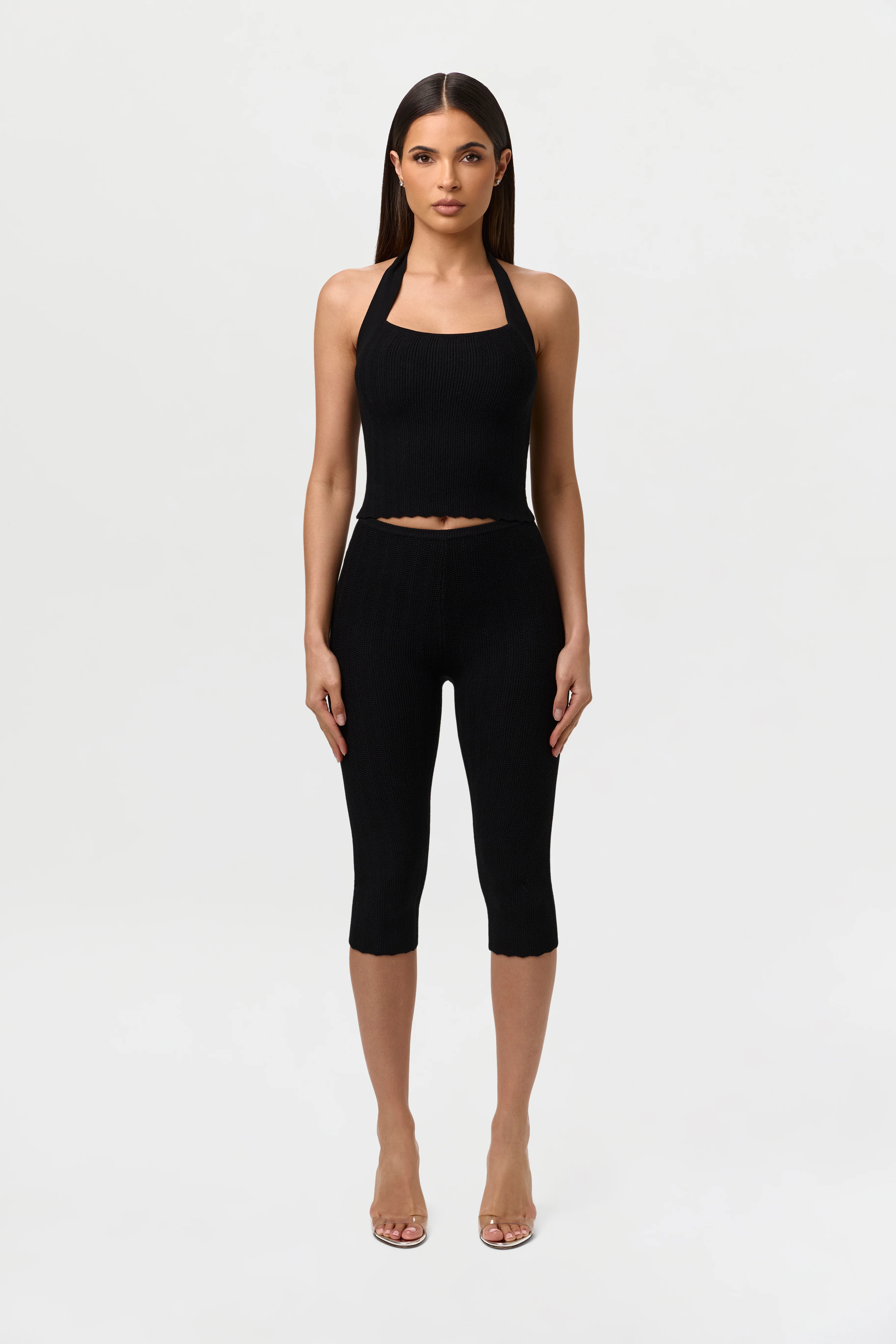 Knit Open Back Halter Top - Image 6