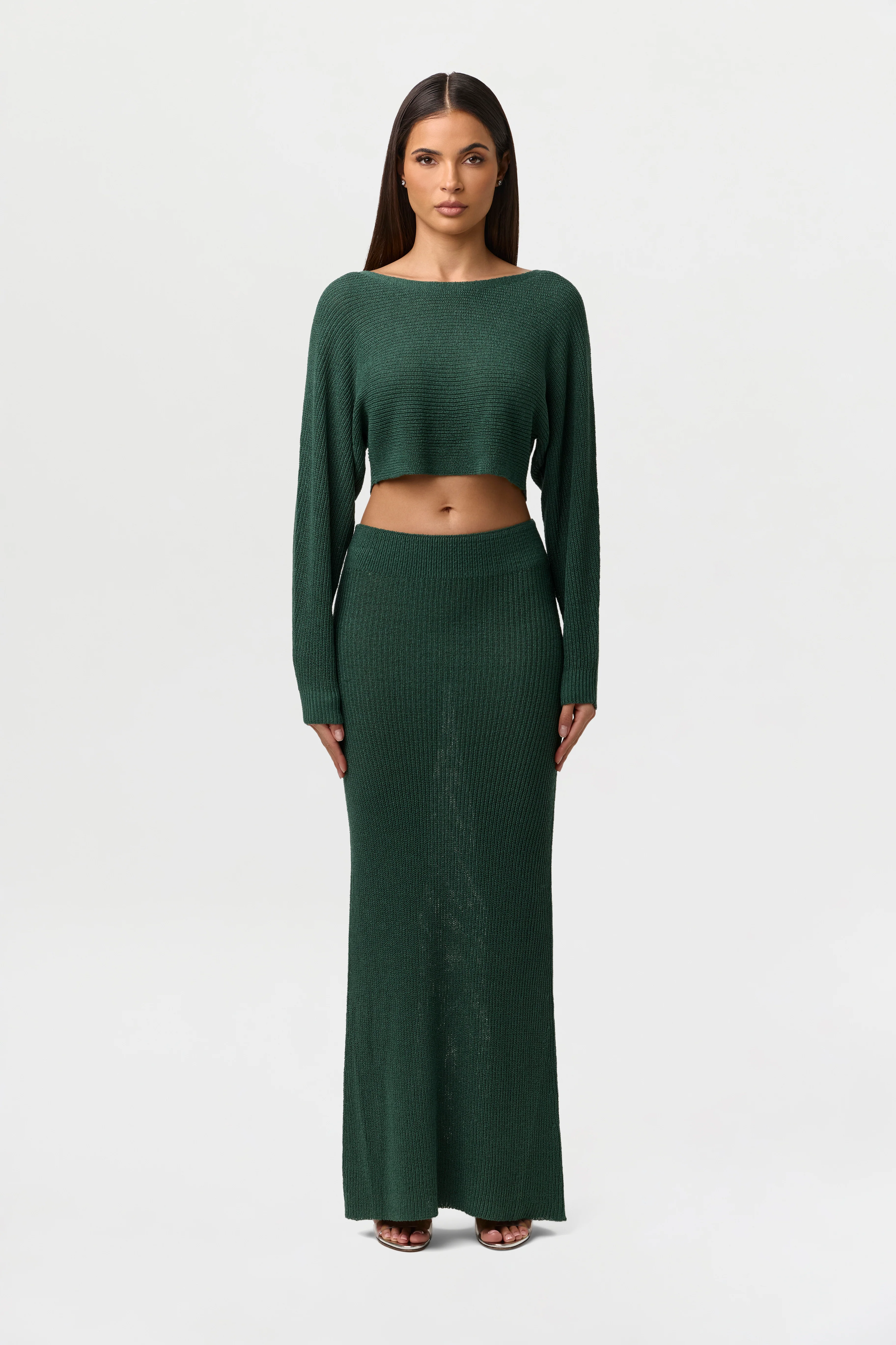 Ribbed Knit Maxi Skirt - Image 2