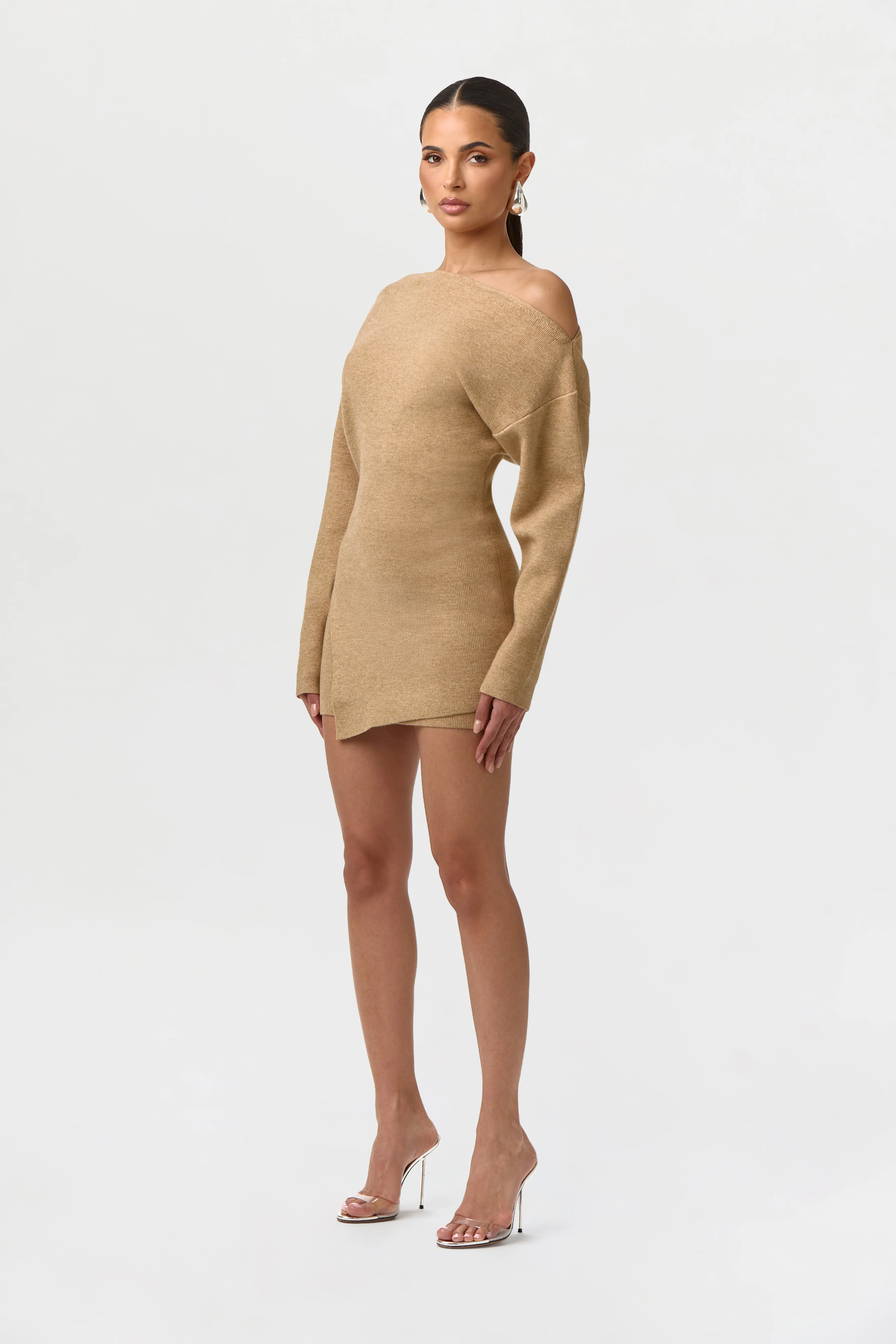 Knit High Waist Mini Skirt - Image 3