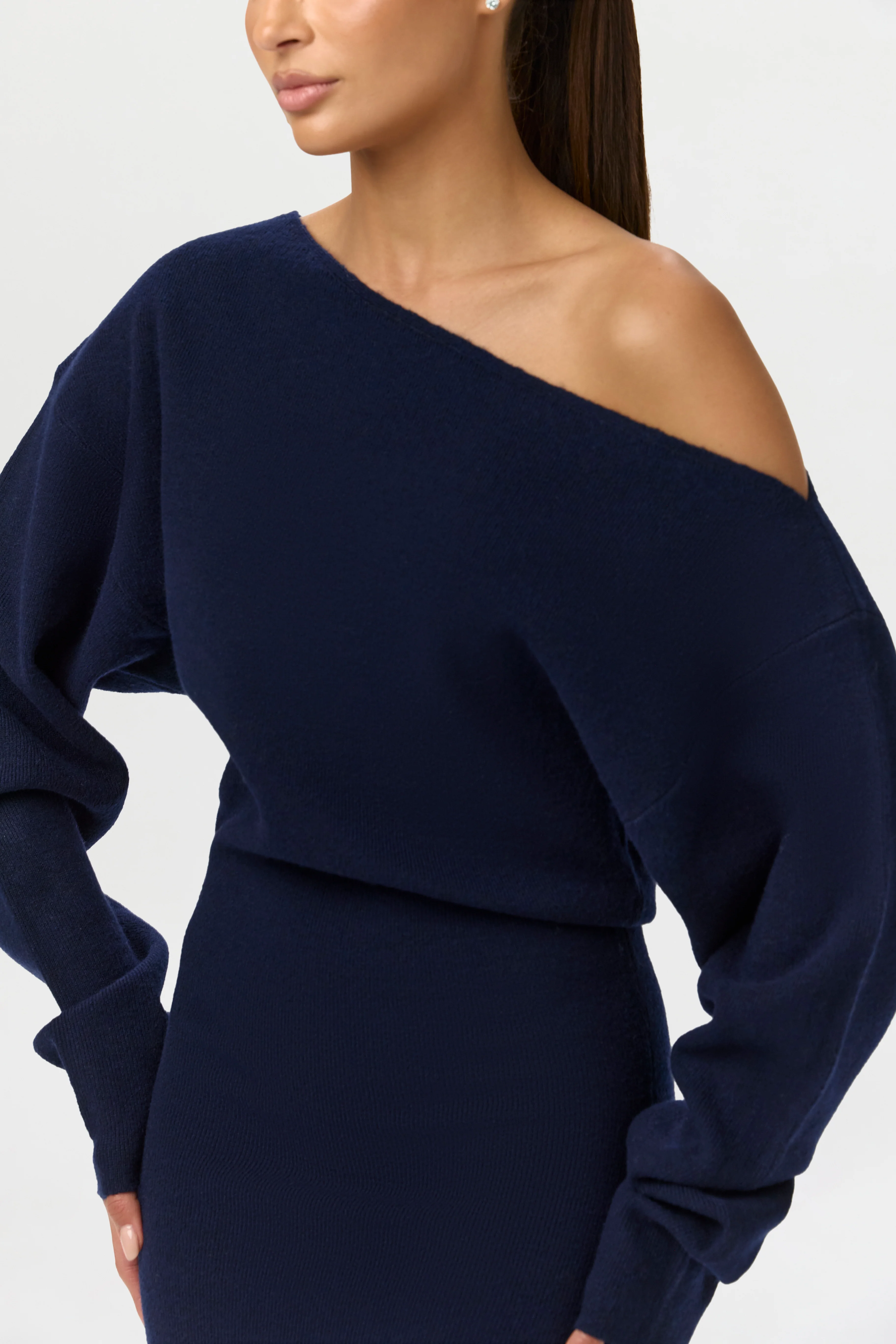 Knit Off-Shoulder Sweater Maxi Dress - Image 18