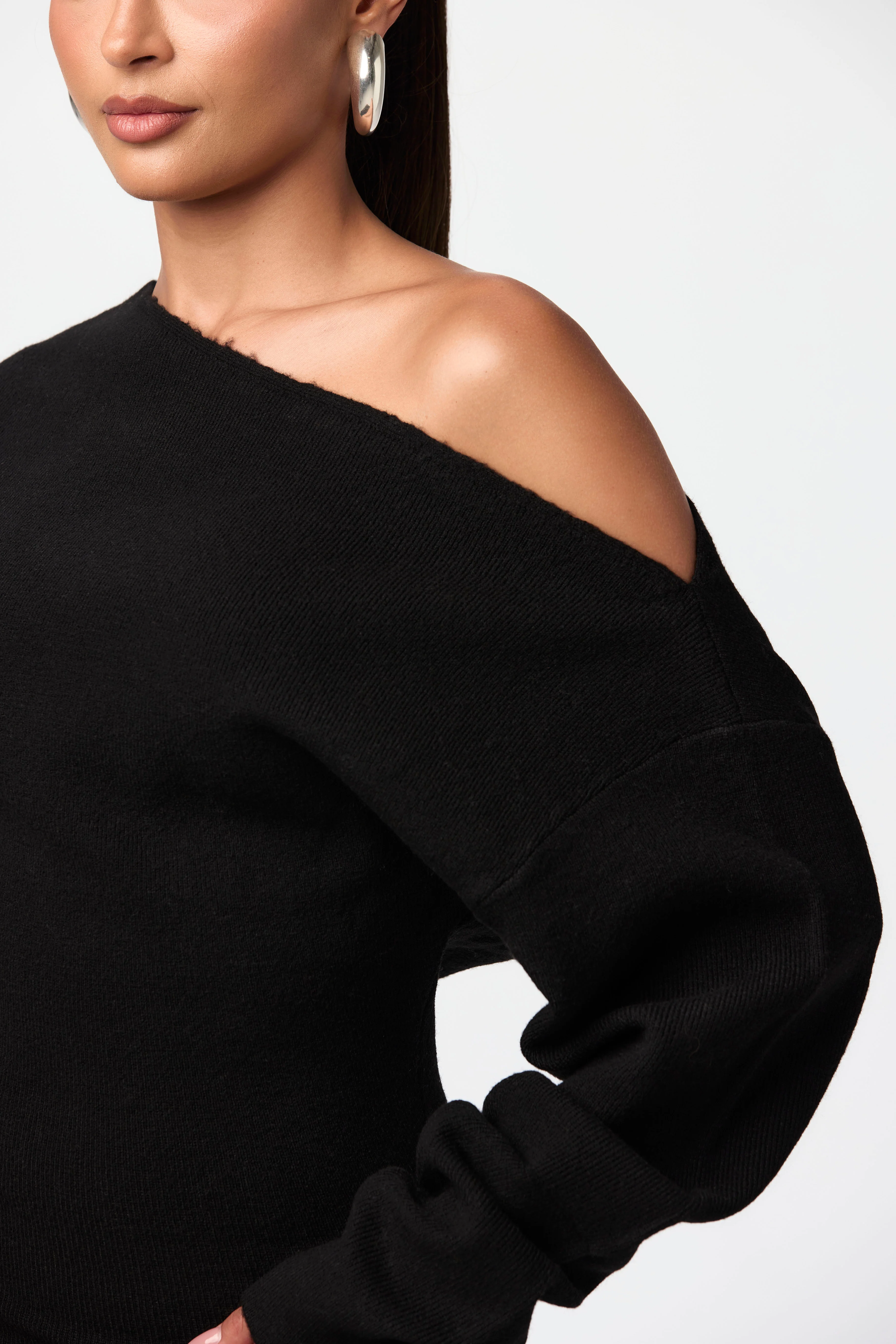 Knit Off-Shoulder Sweater Maxi Dress - Image 45