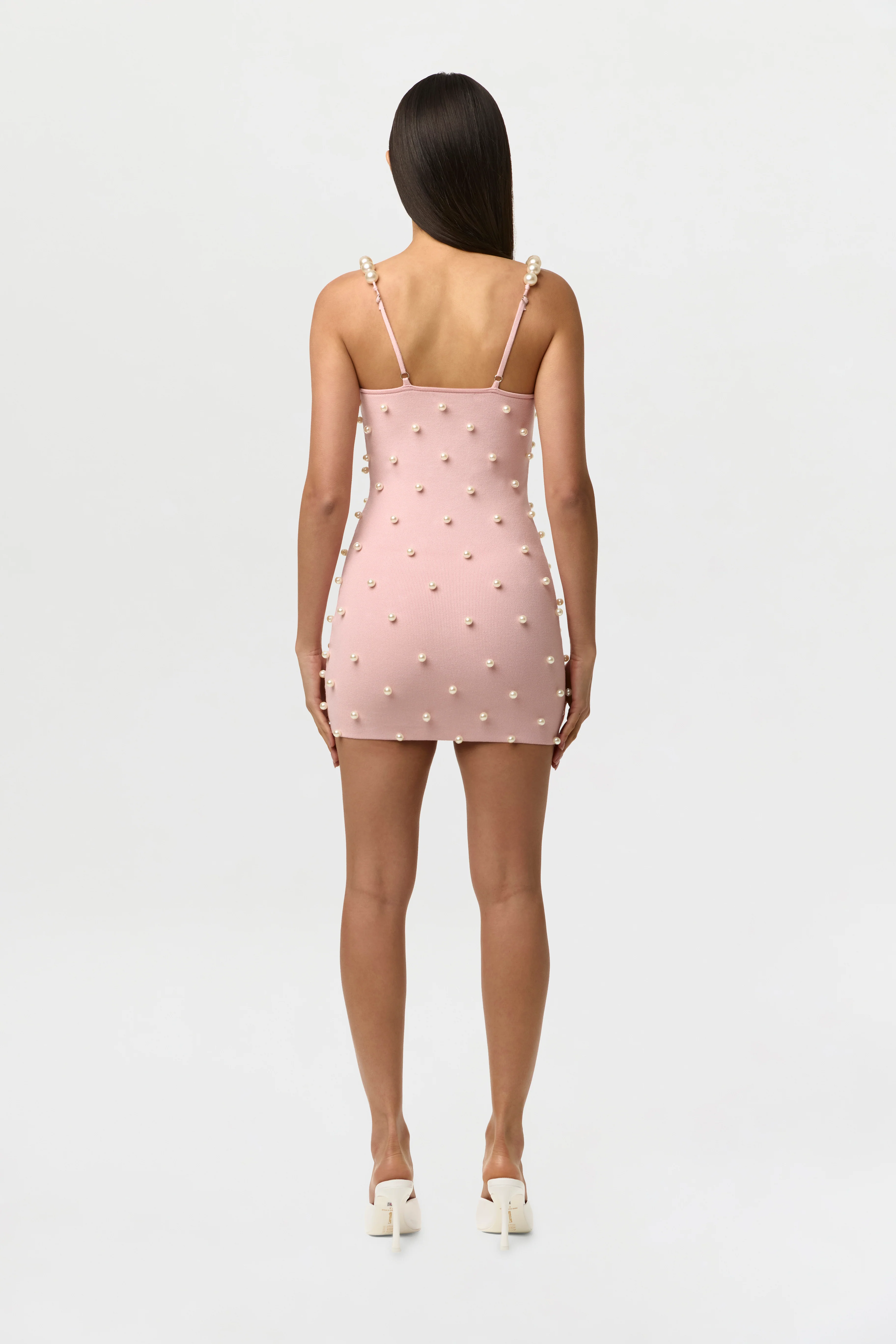 Knit Pearl Mini Dress - Image 8
