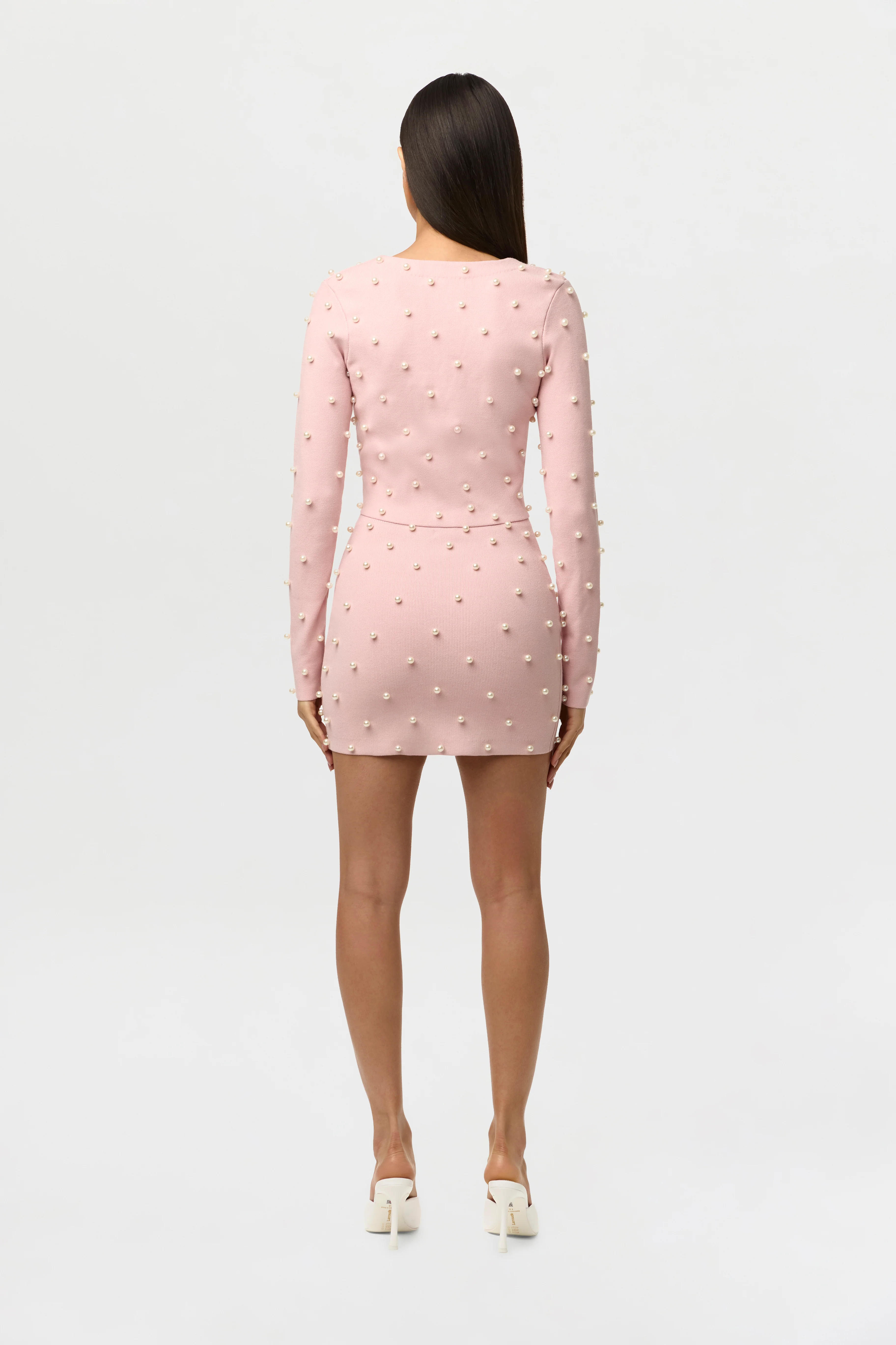 Knit Pearl Mini Skirt - Image 5