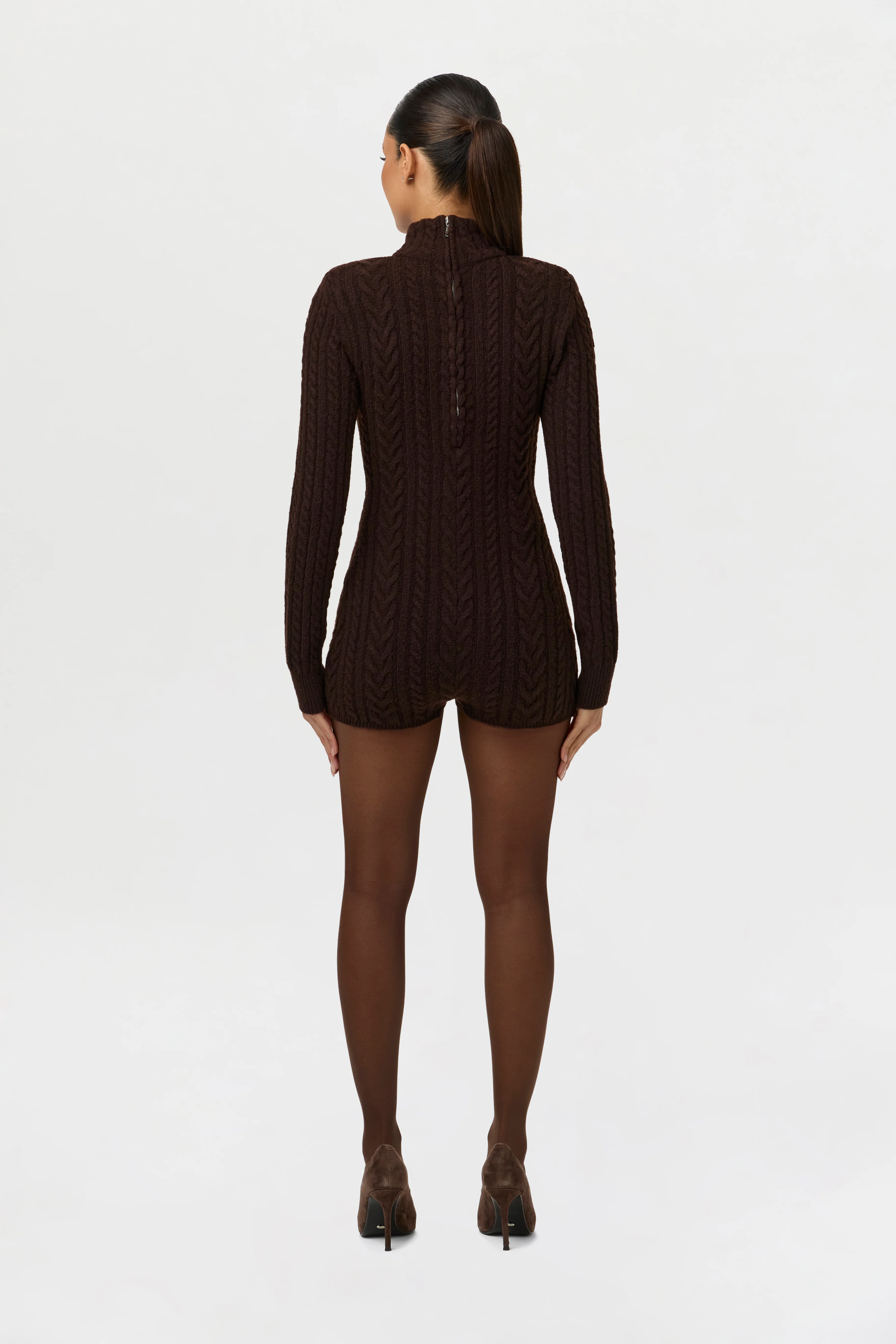 Cable Knit Turtleneck Romper - Image 8