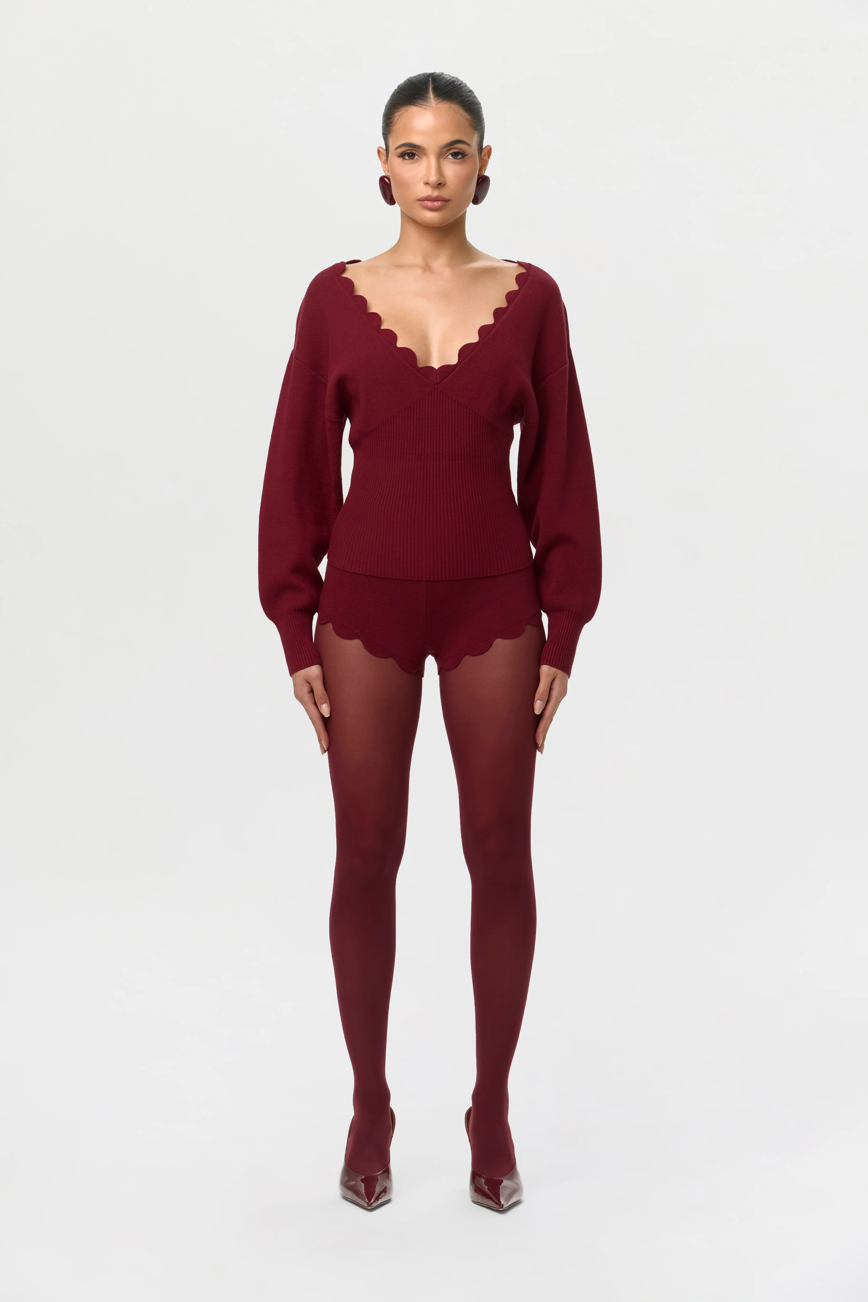 Knit Scallop Shorts - Image 5