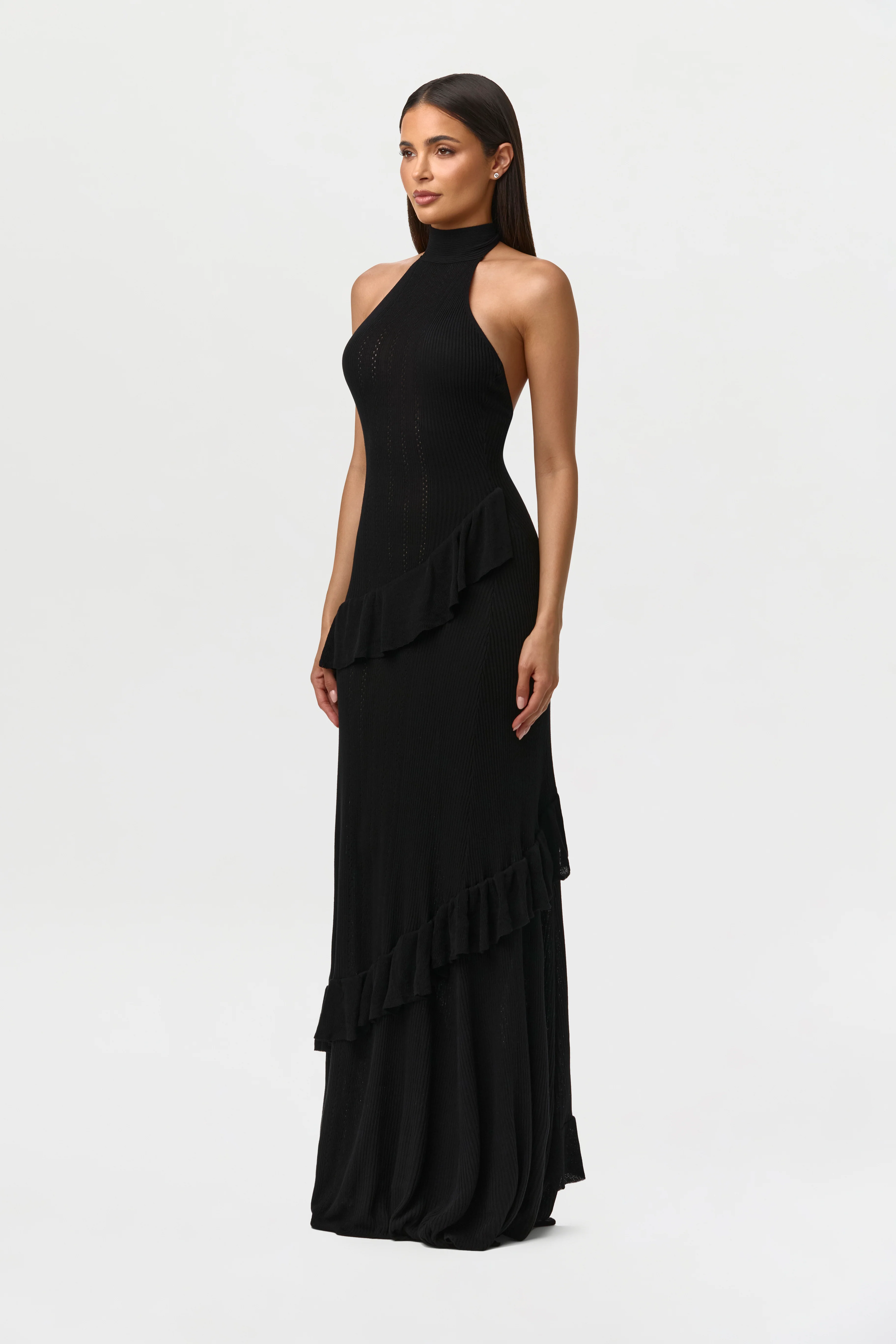 Knit Sleeveless Flare Maxi Dress - Image 2