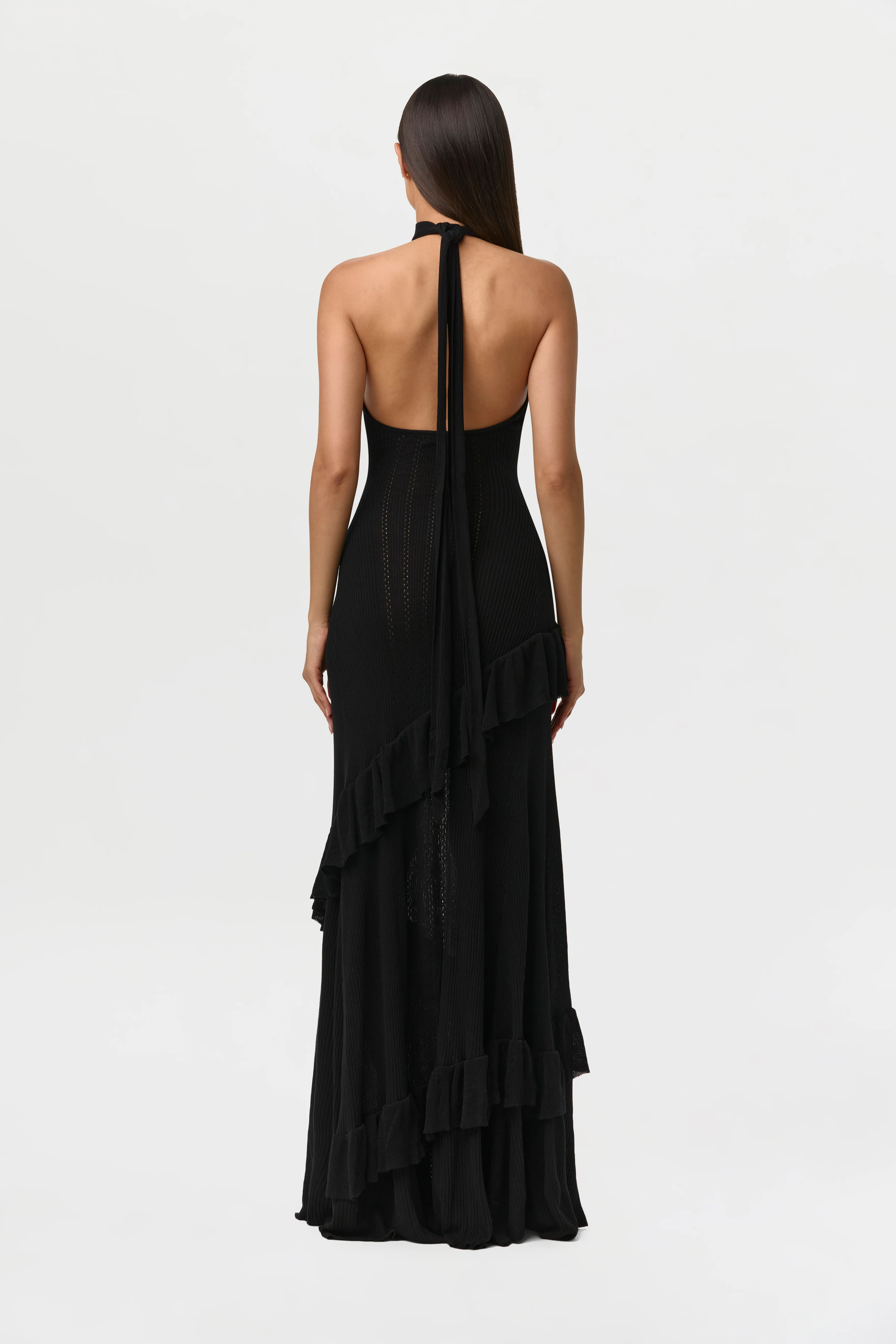 Knit Sleeveless Flare Maxi Dress - Image 4