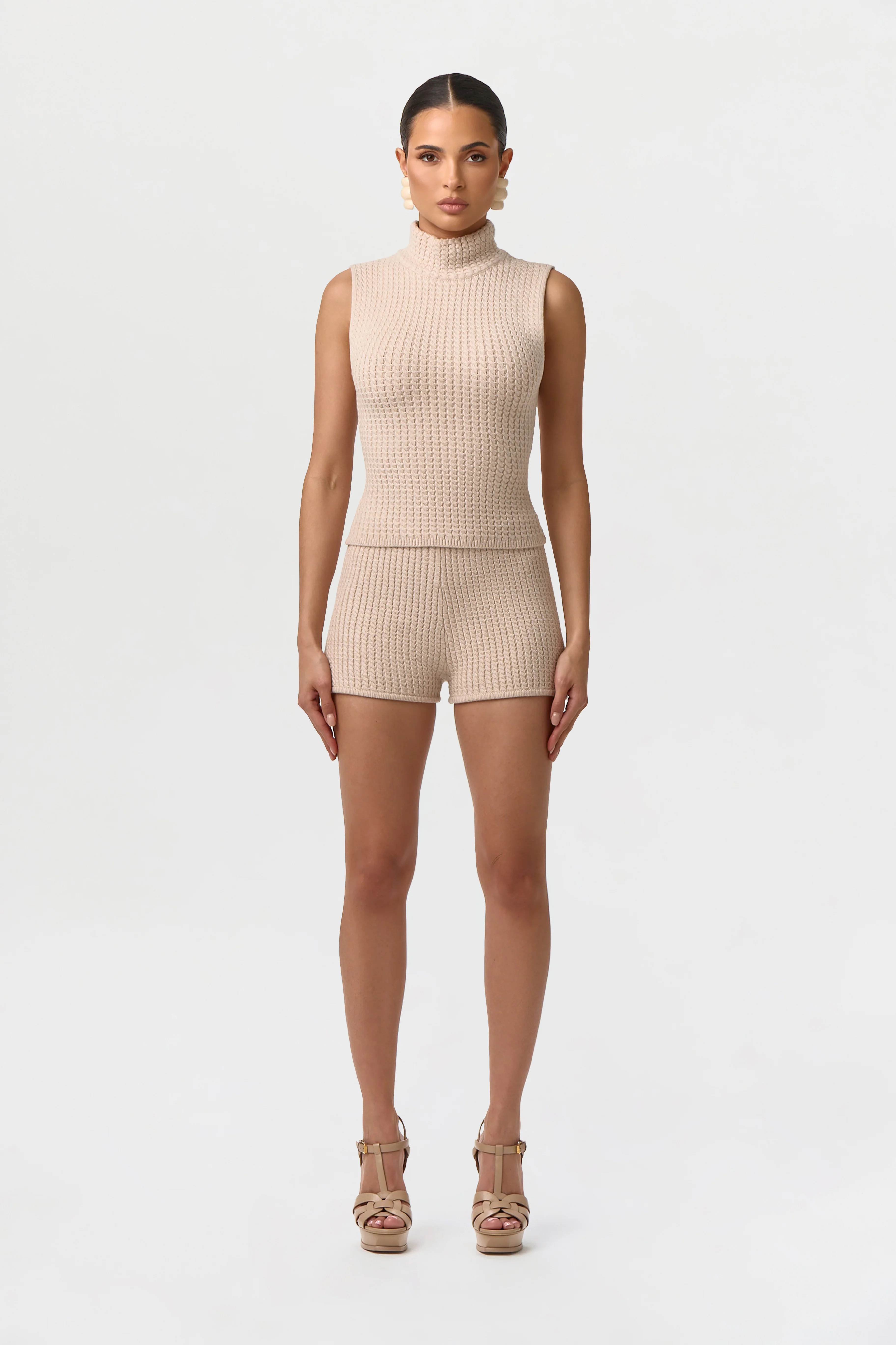 Cable Knit Sleeveless Top - Image 2