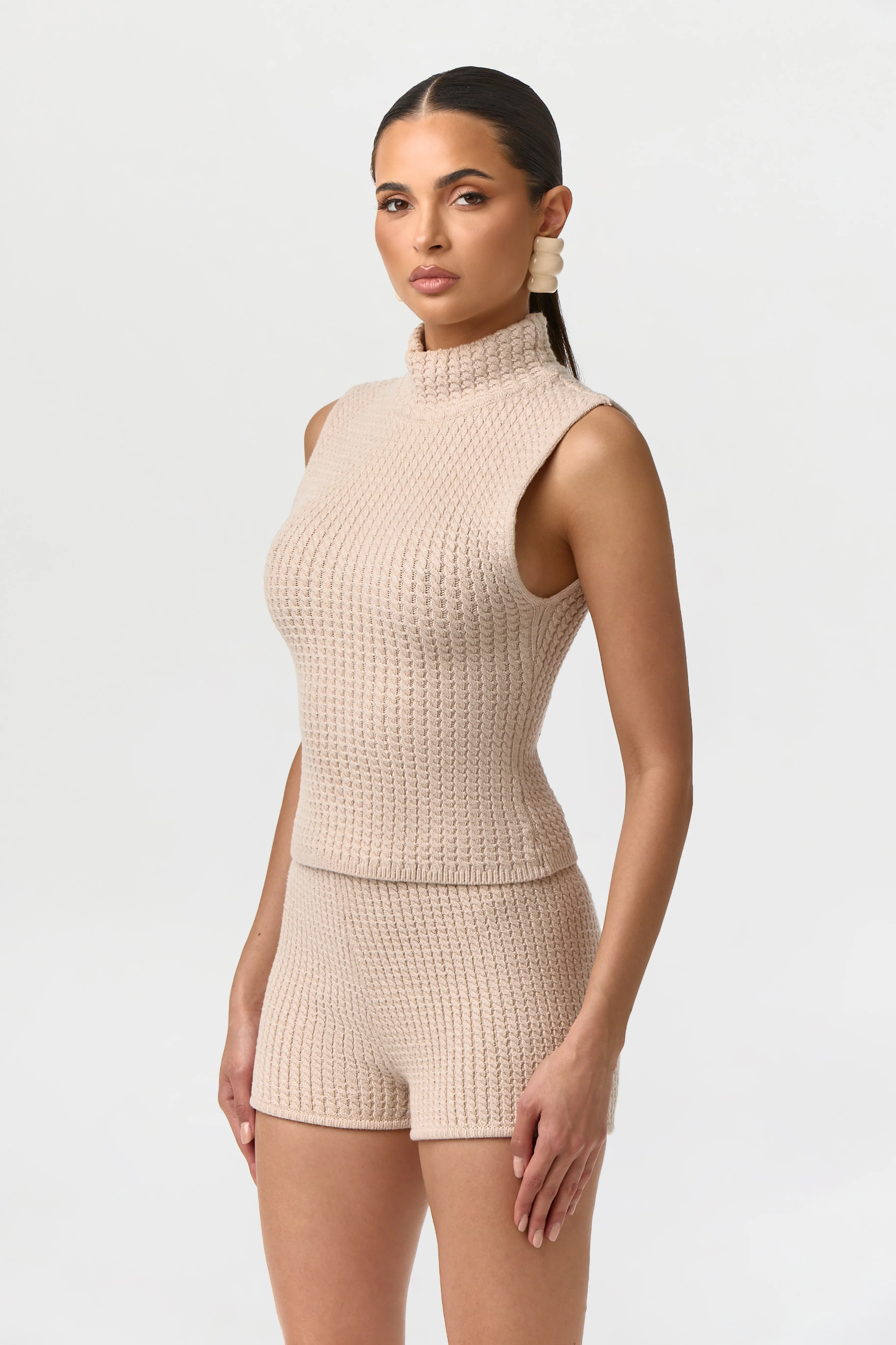 Cable Knit Sleeveless Top - Image 3