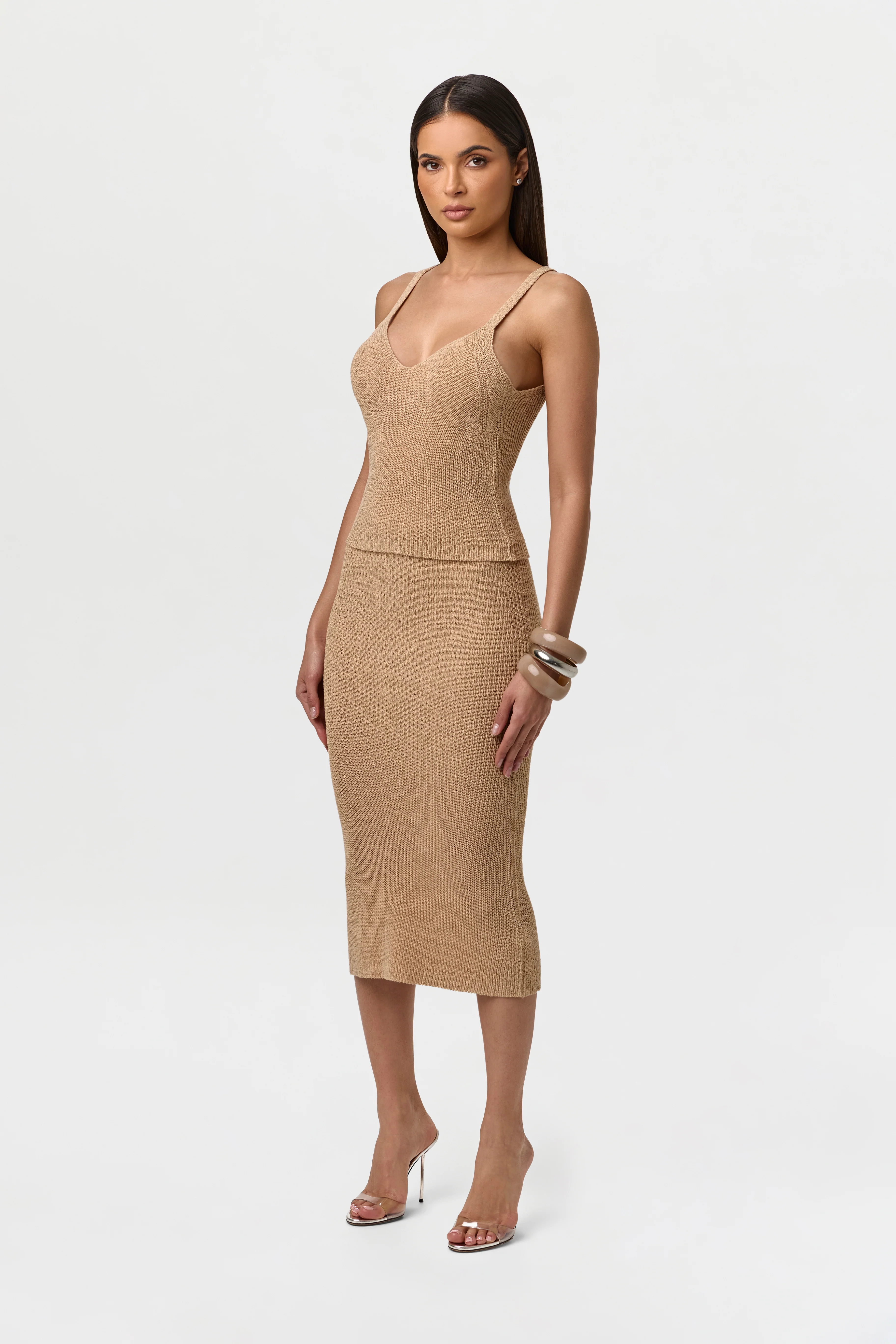 Knit V-Neck Tank Top - Image 4