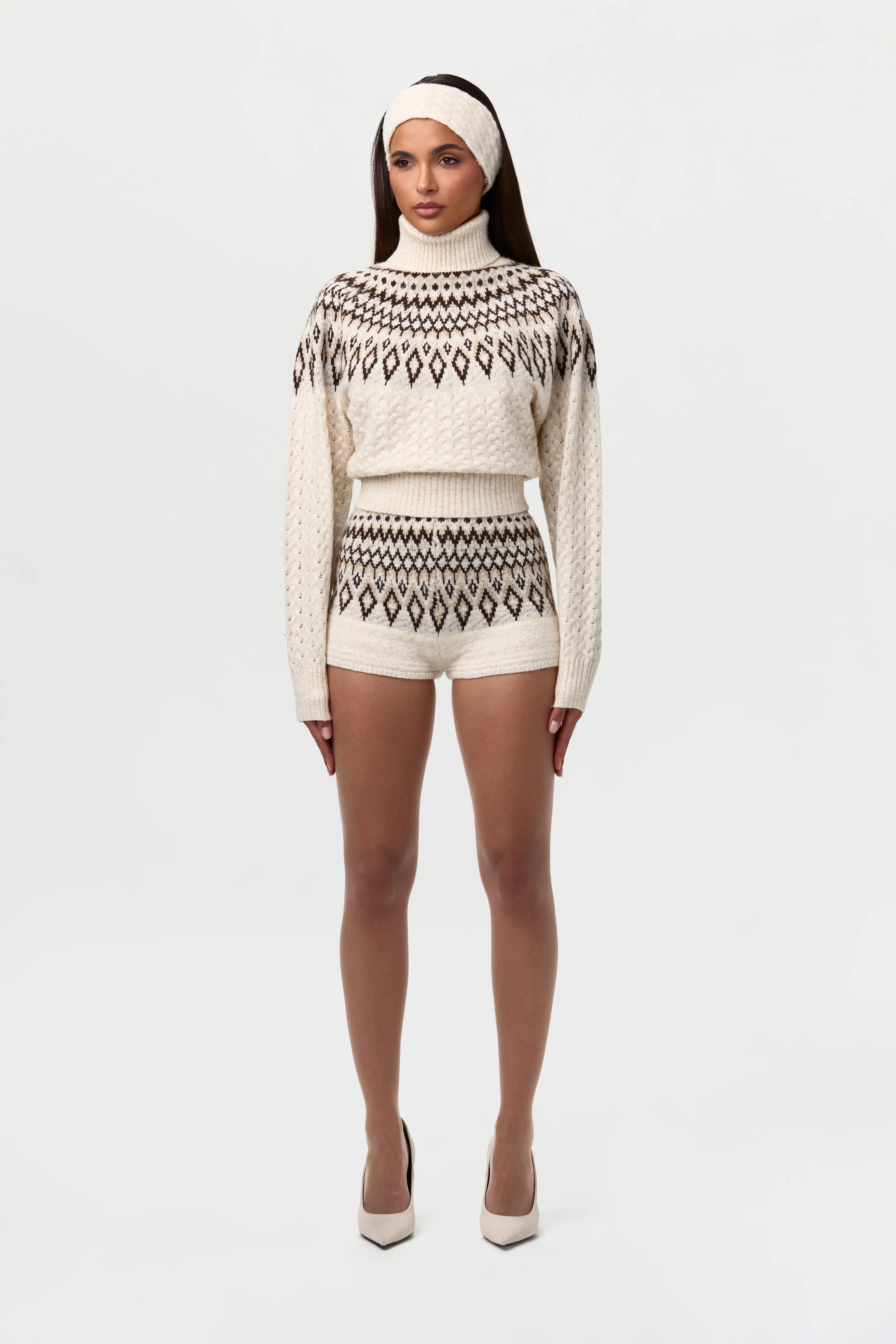Knit Turtleneck Fair Isle Sweater - Image 4
