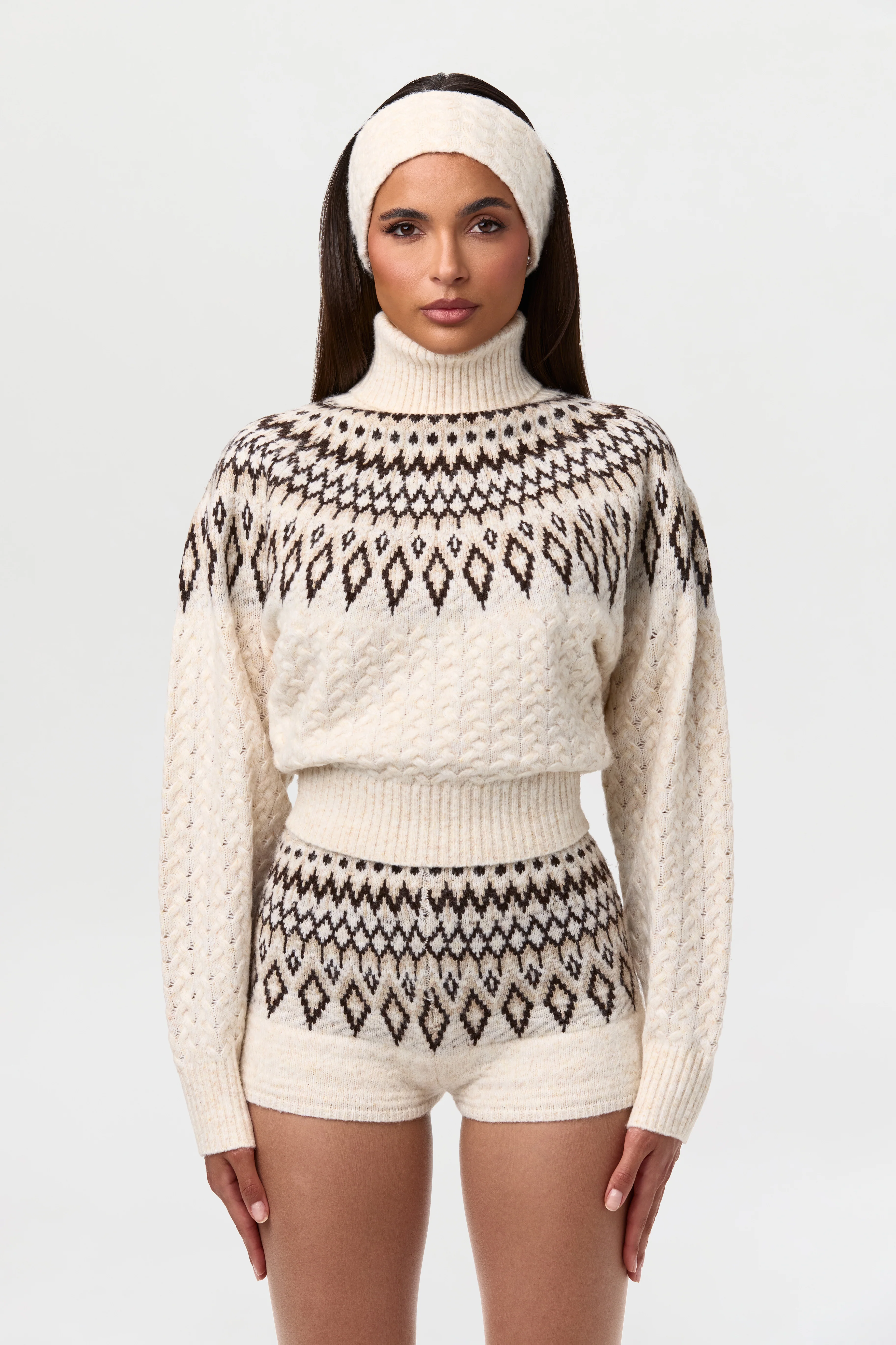 Knit Turtleneck Fair Isle Sweater - Image 5