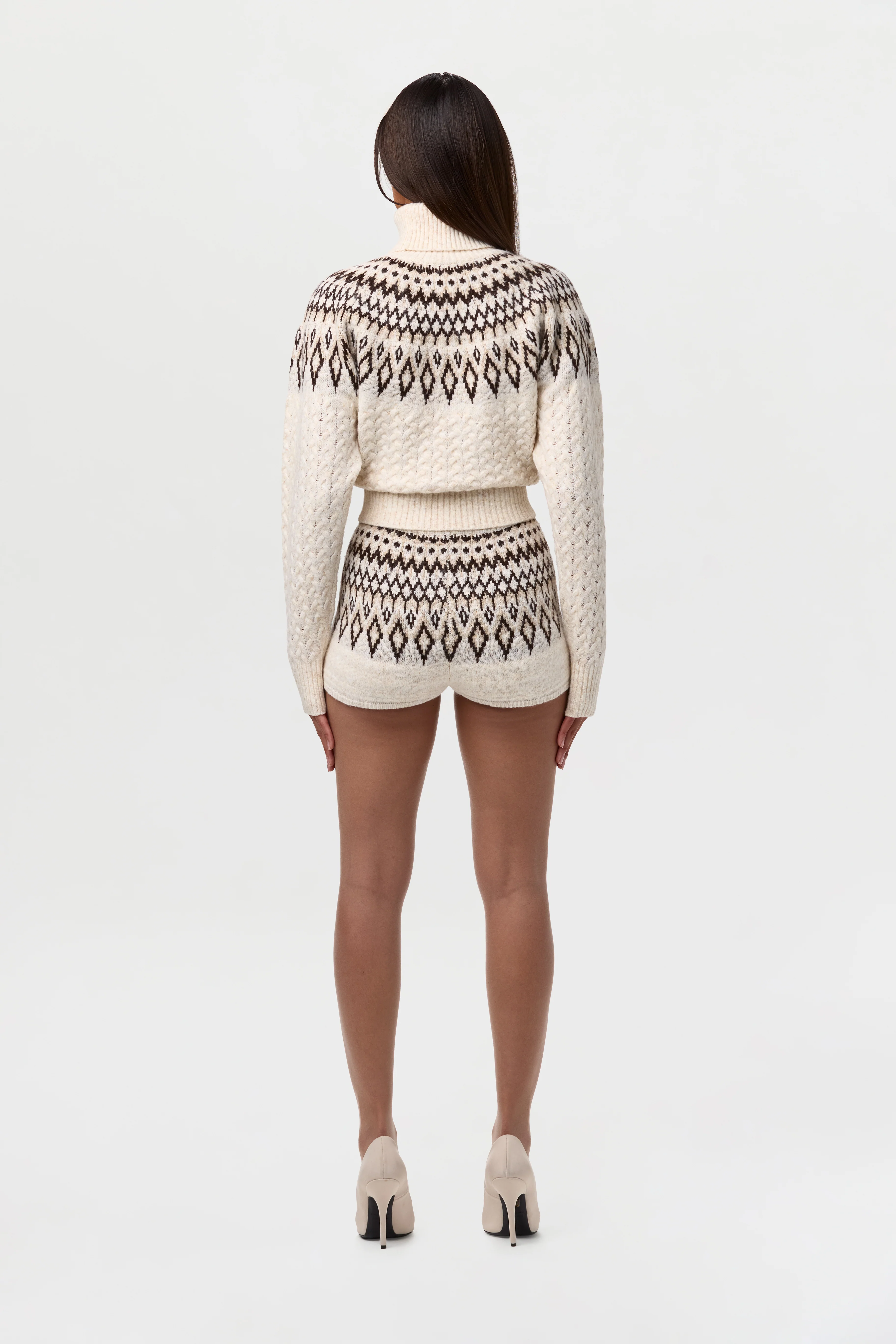 Knit Turtleneck Fair Isle Sweater - Image 8