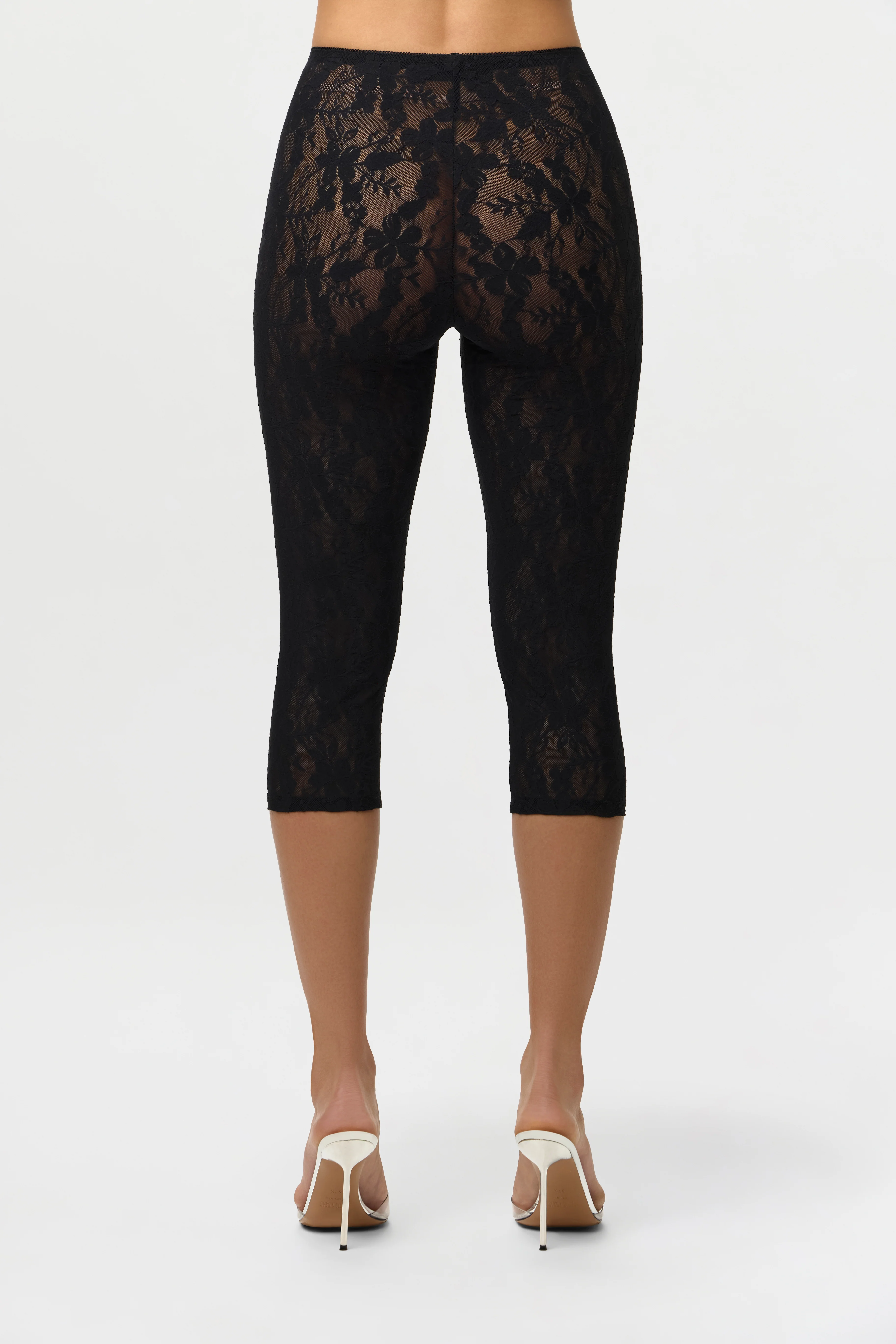 Stretch Lace Cropped Legging - Image 10