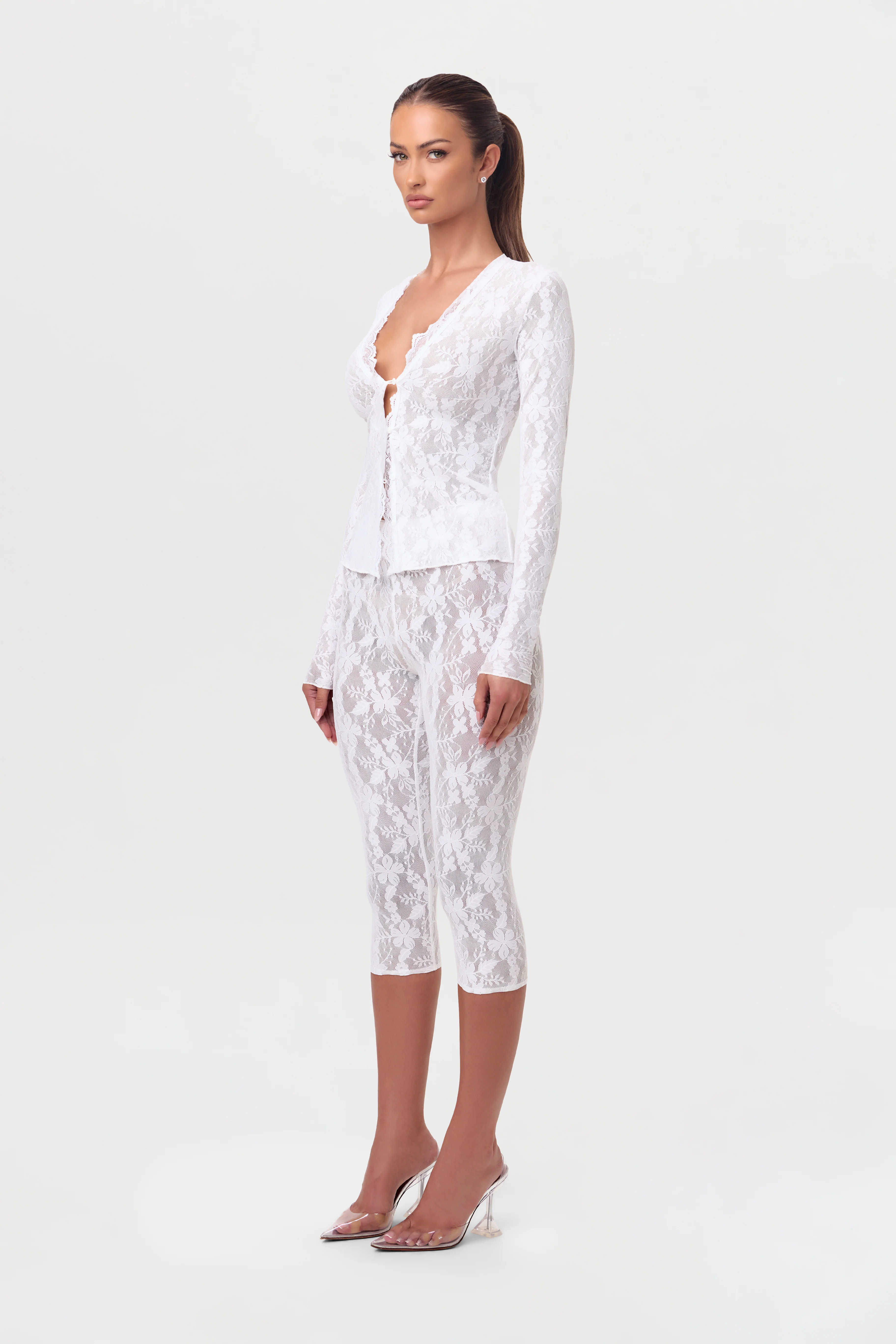 Stretch Lace Cropped Legging - Image 11