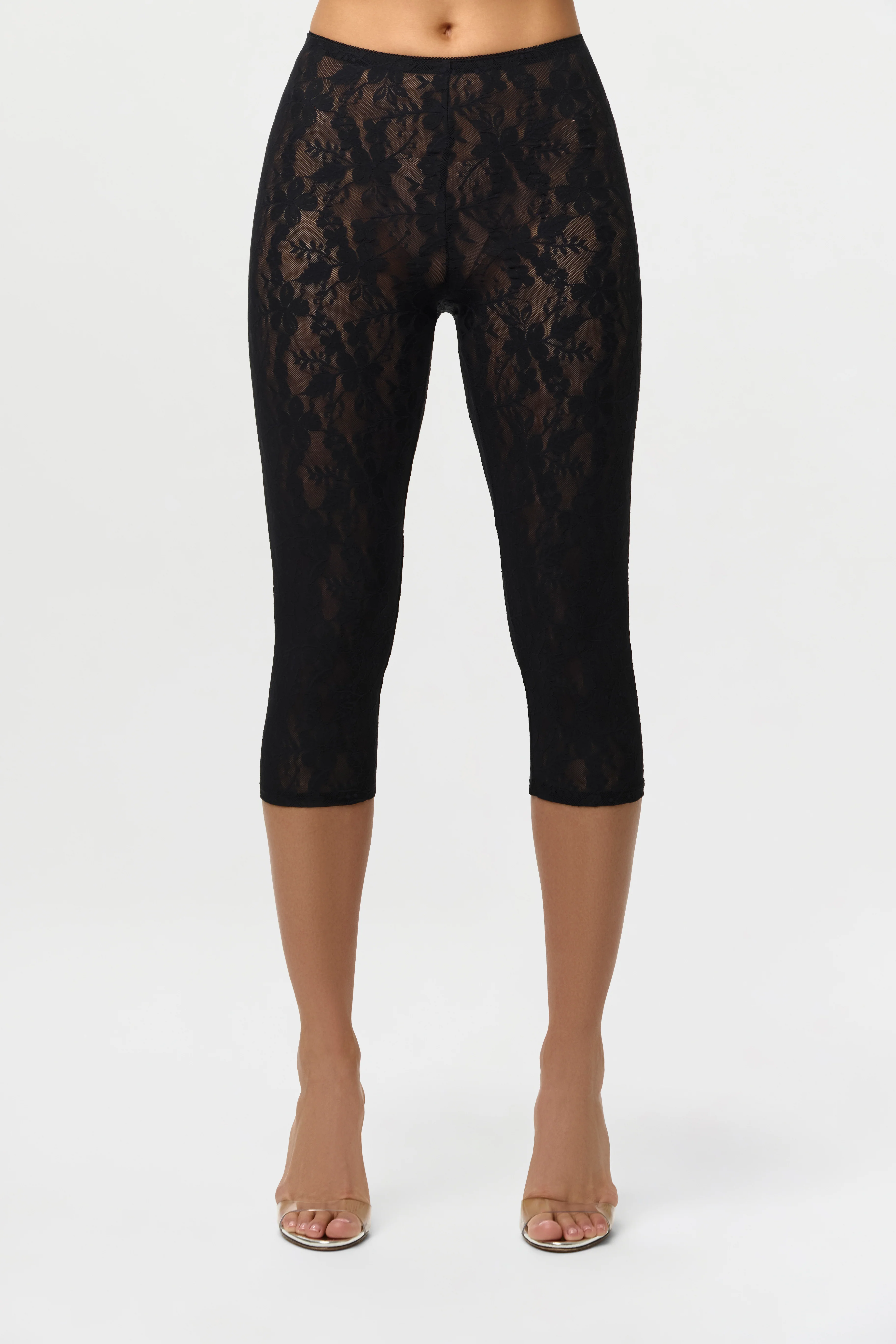 Stretch Lace Cropped Legging - Image 9