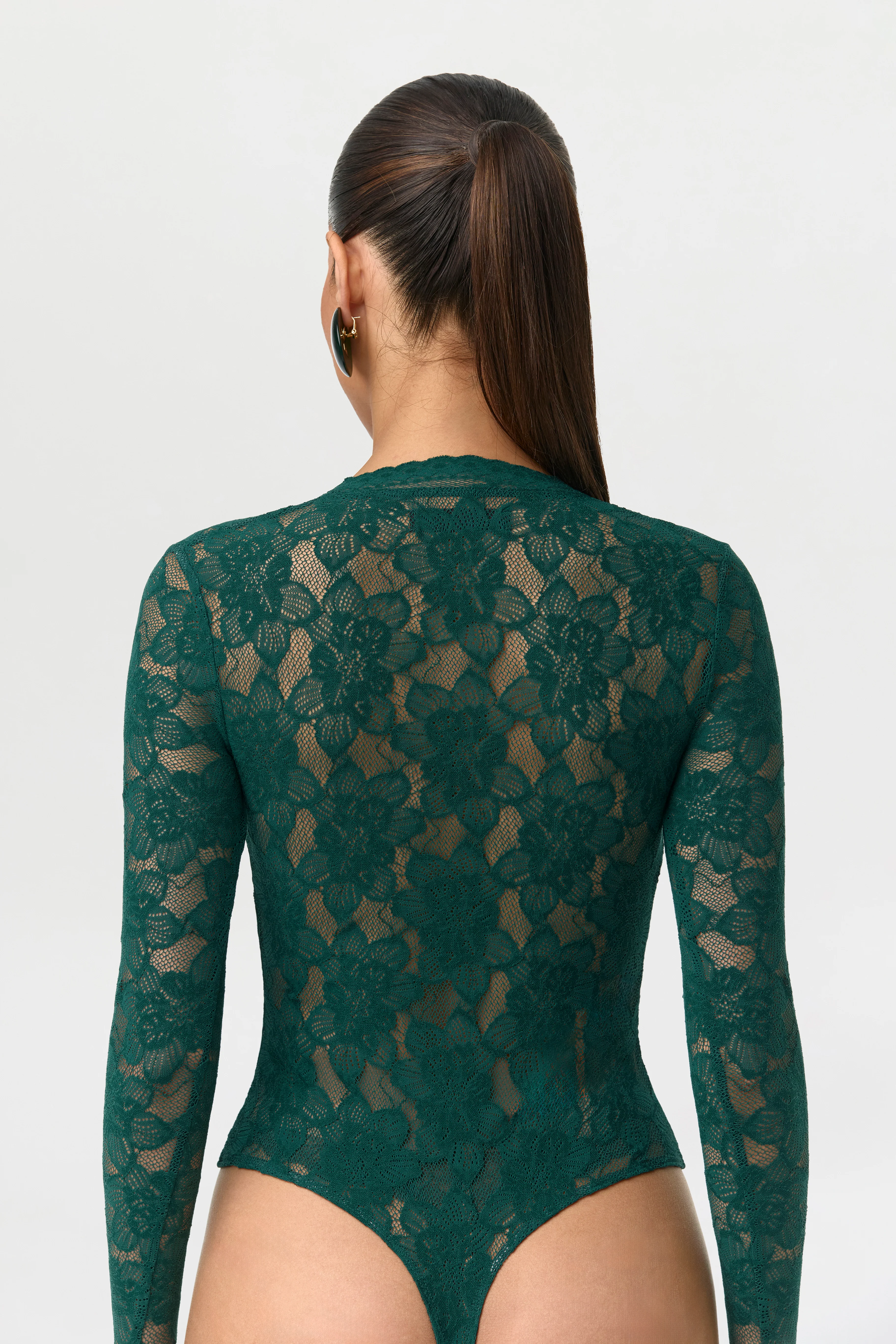 Stretch Lace V-Neck Bodysuit - Image 6