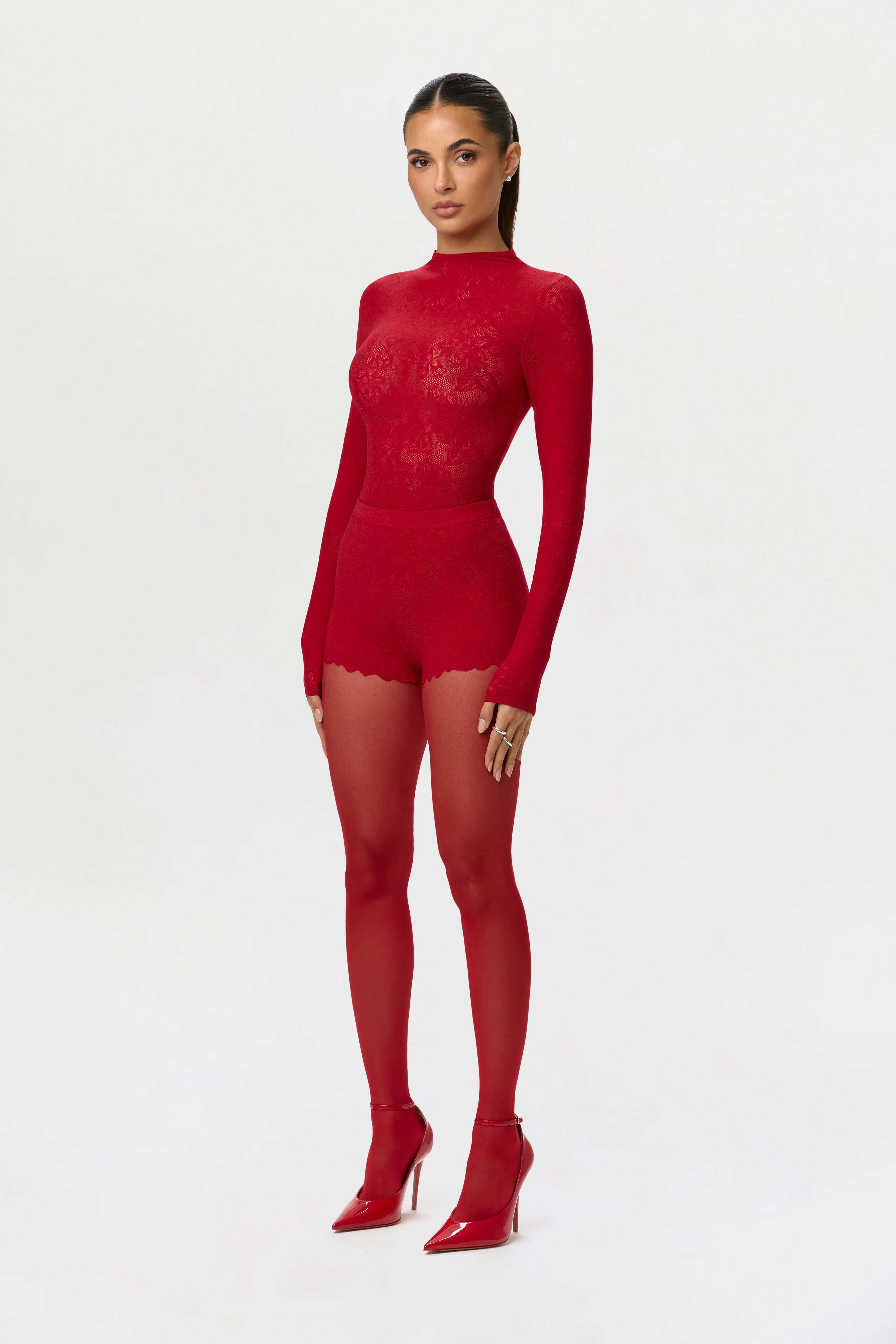 Stretch Lace Sculpt Bodysuit - Image 5