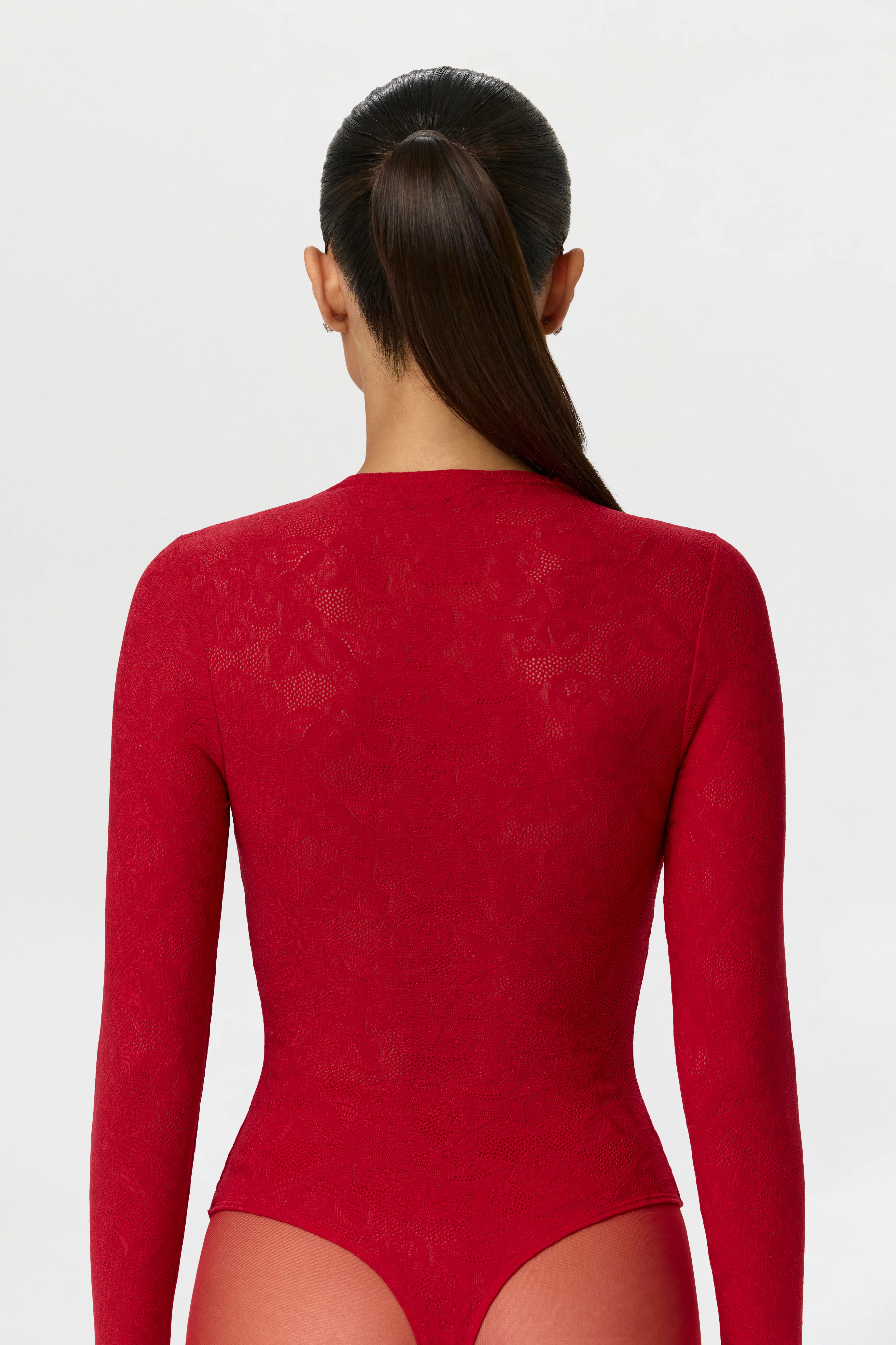 Stretch Lace Sculpt Bodysuit - Image 6
