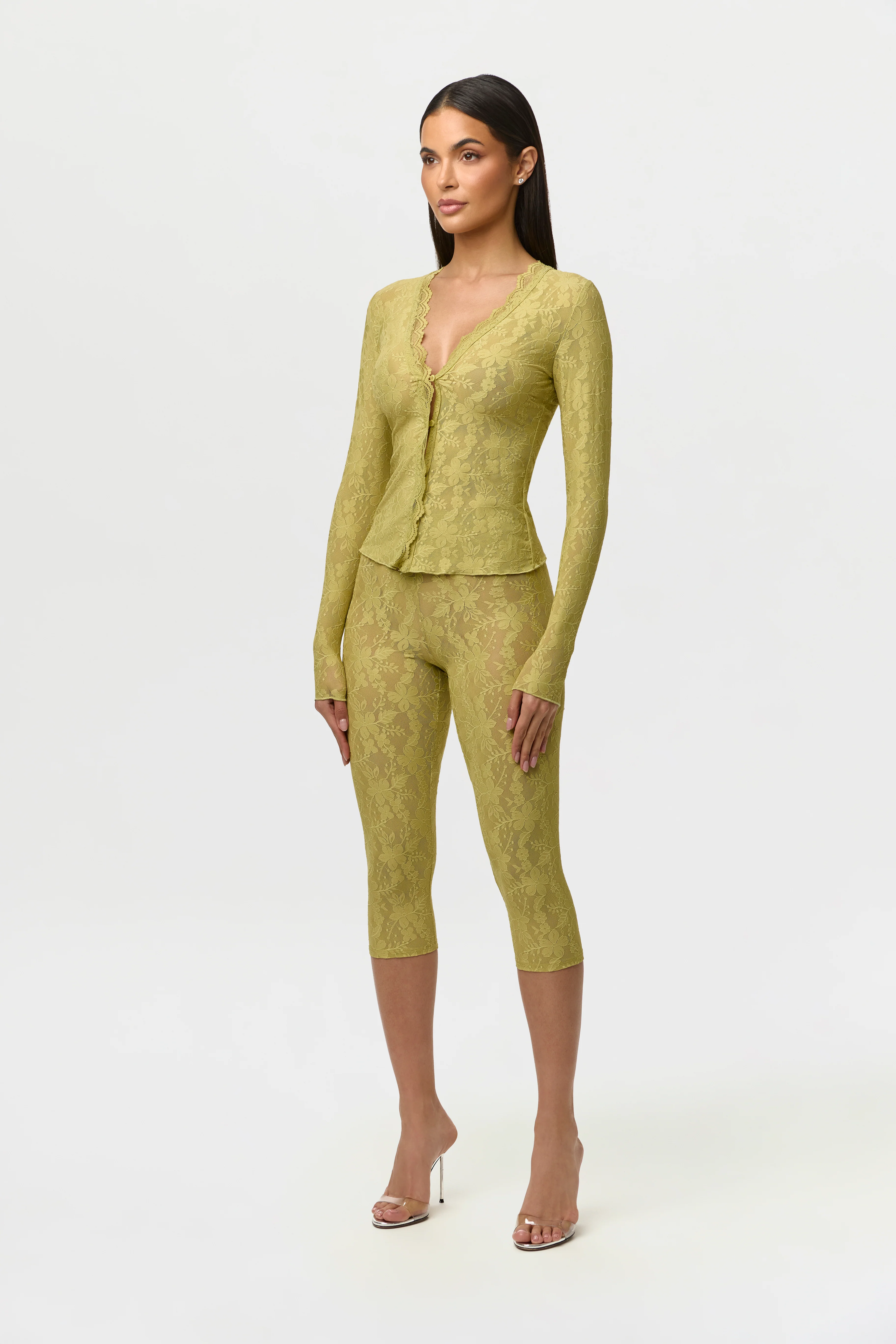 Stretch Lace Cardigan Top - Image 3