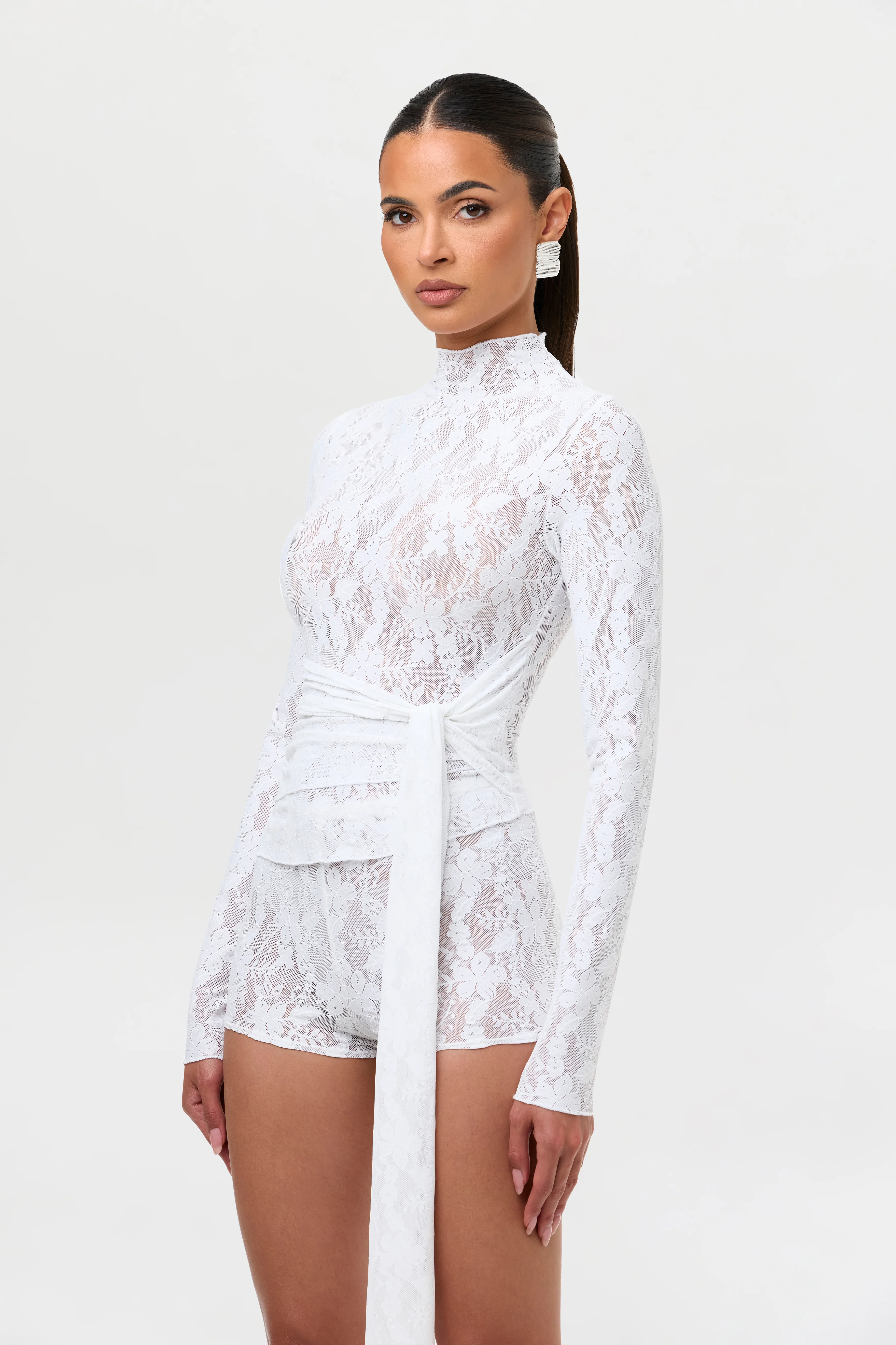 Stretch Lace Hot Pants - Image 10