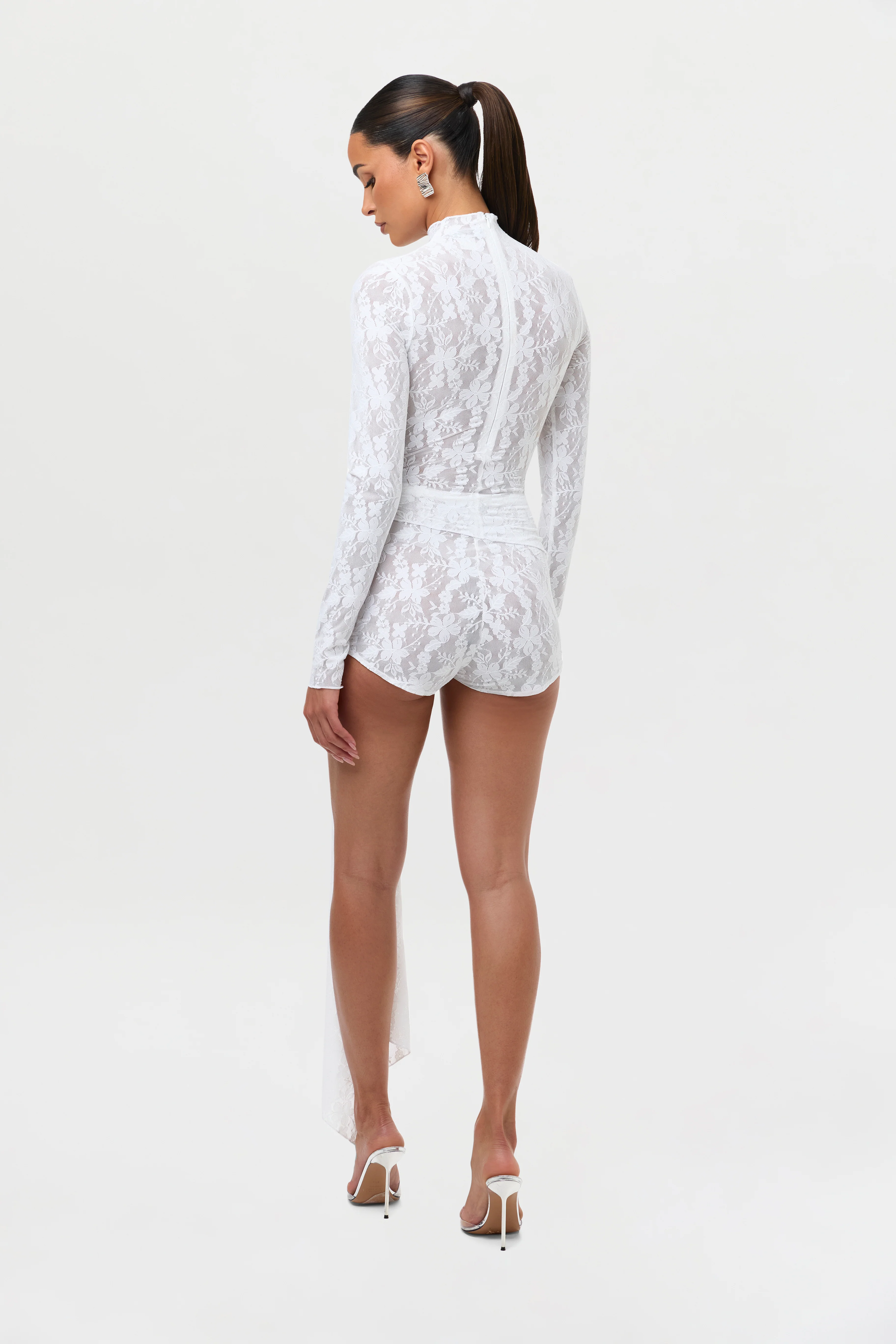Stretch Lace Hot Pants - Image 12