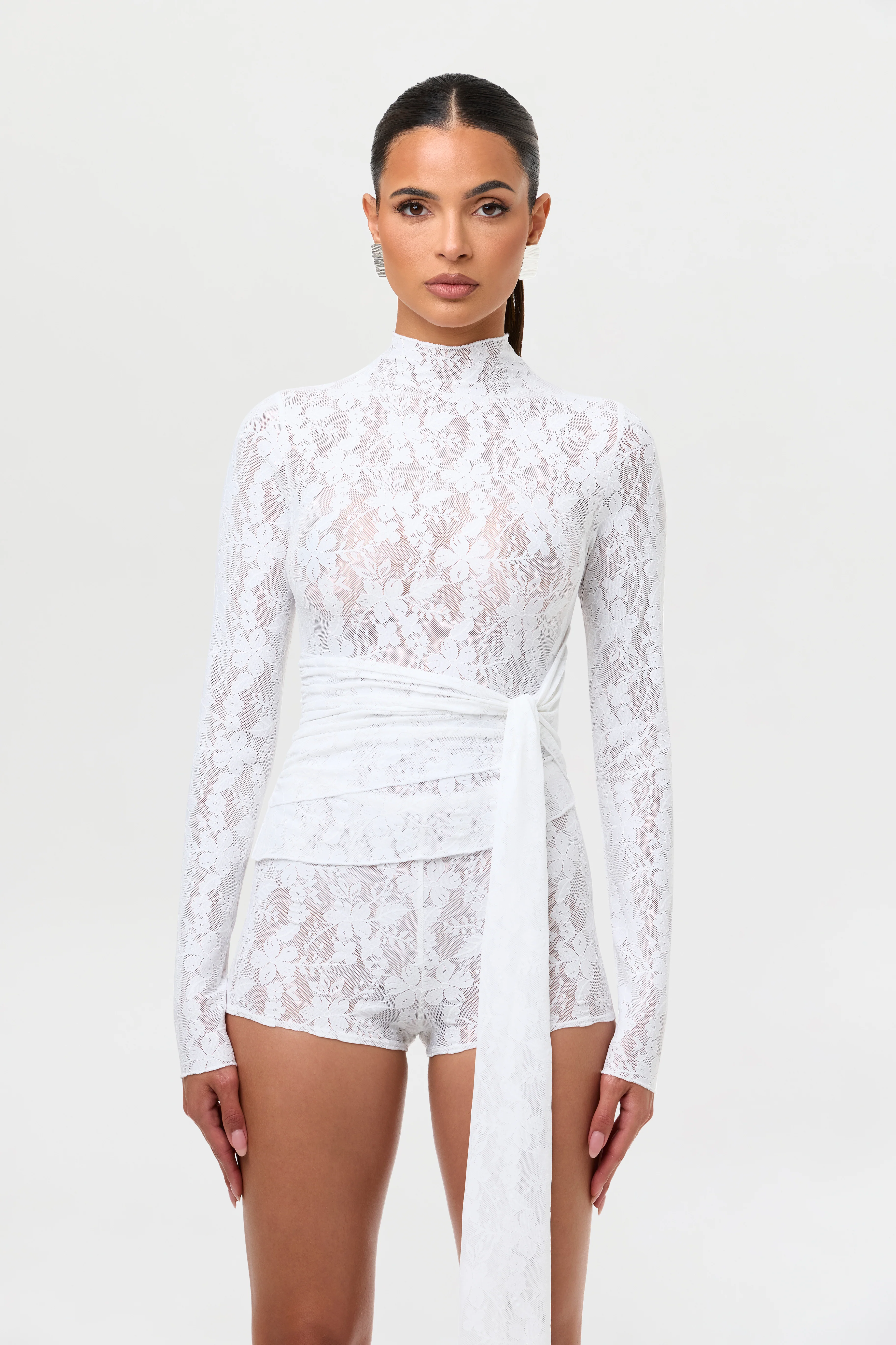 Stretch Lace Hot Pants - Image 8
