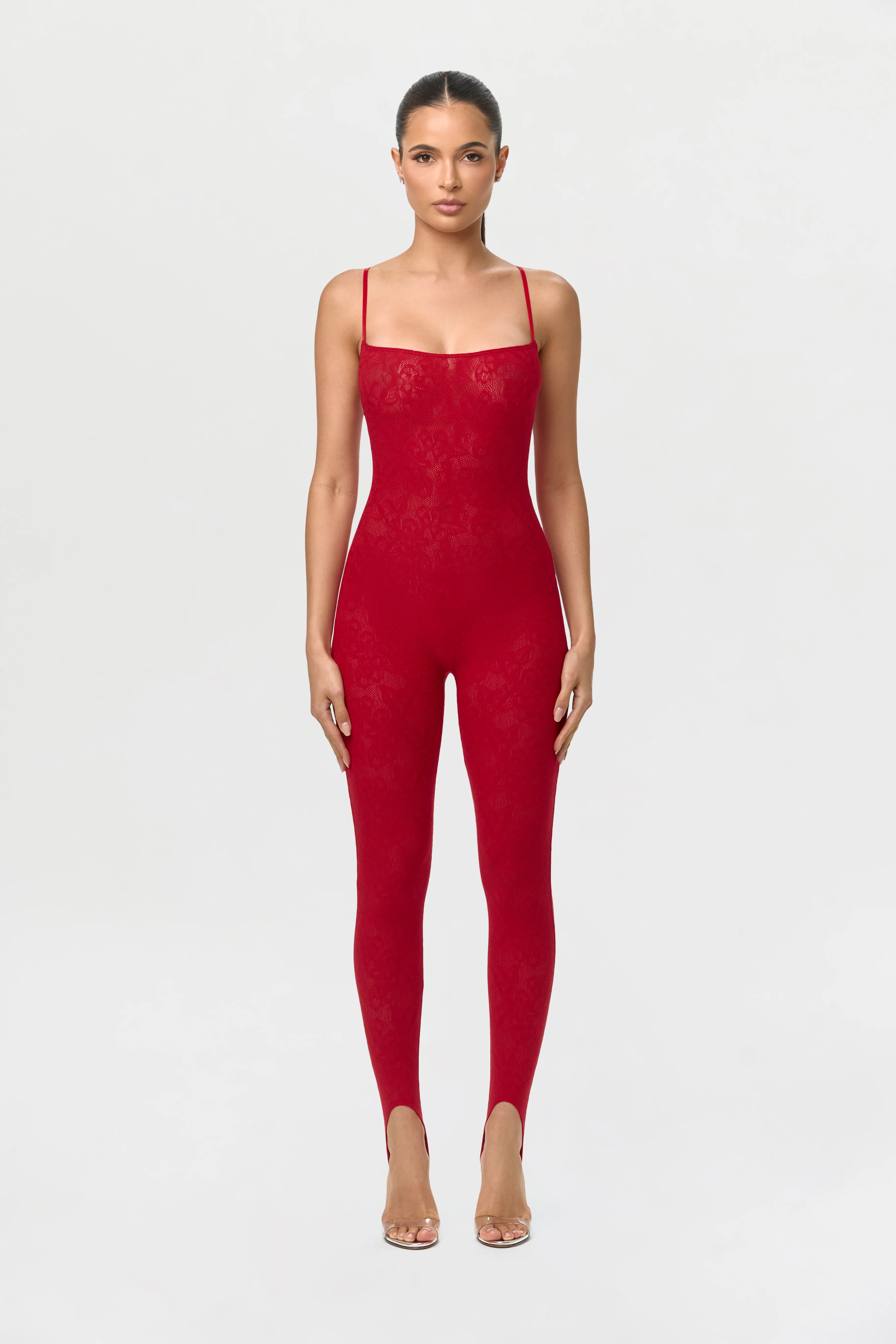 Lace Stirrup Jumpsuit Petite - Image 2