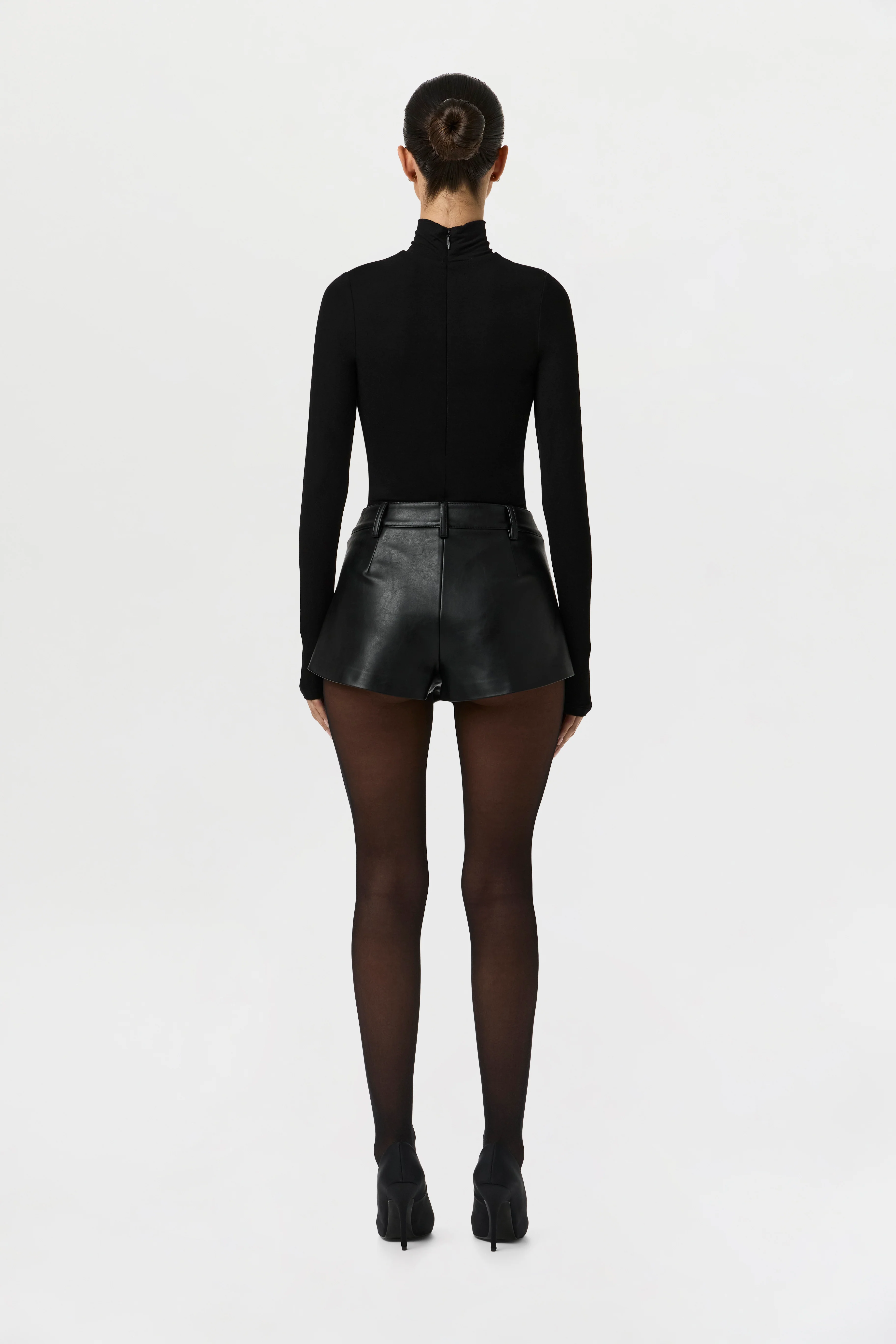 Vegan Leather Hot Pants - Image 5