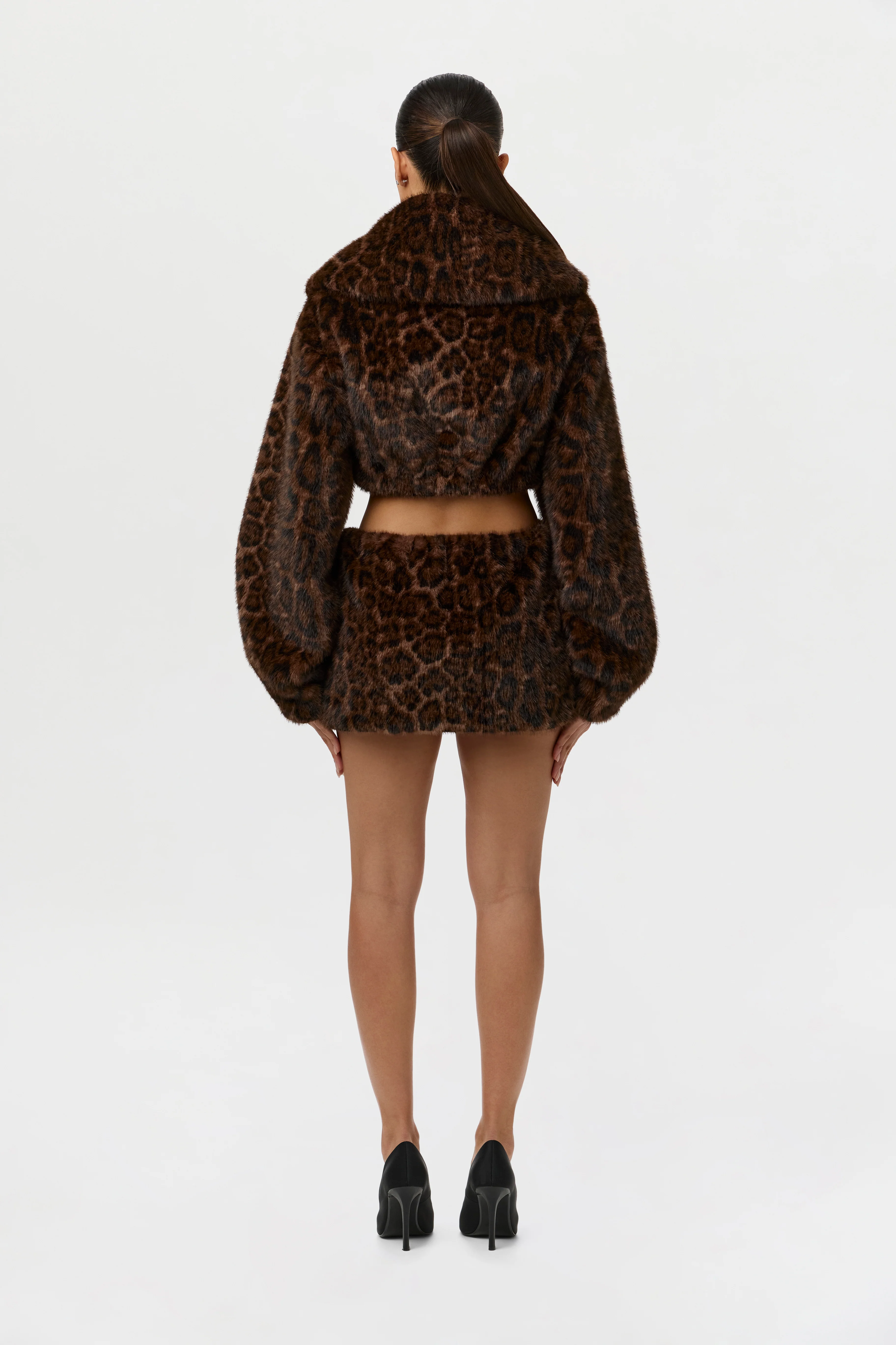 Faux Fur Leopard Shrug - Image 4