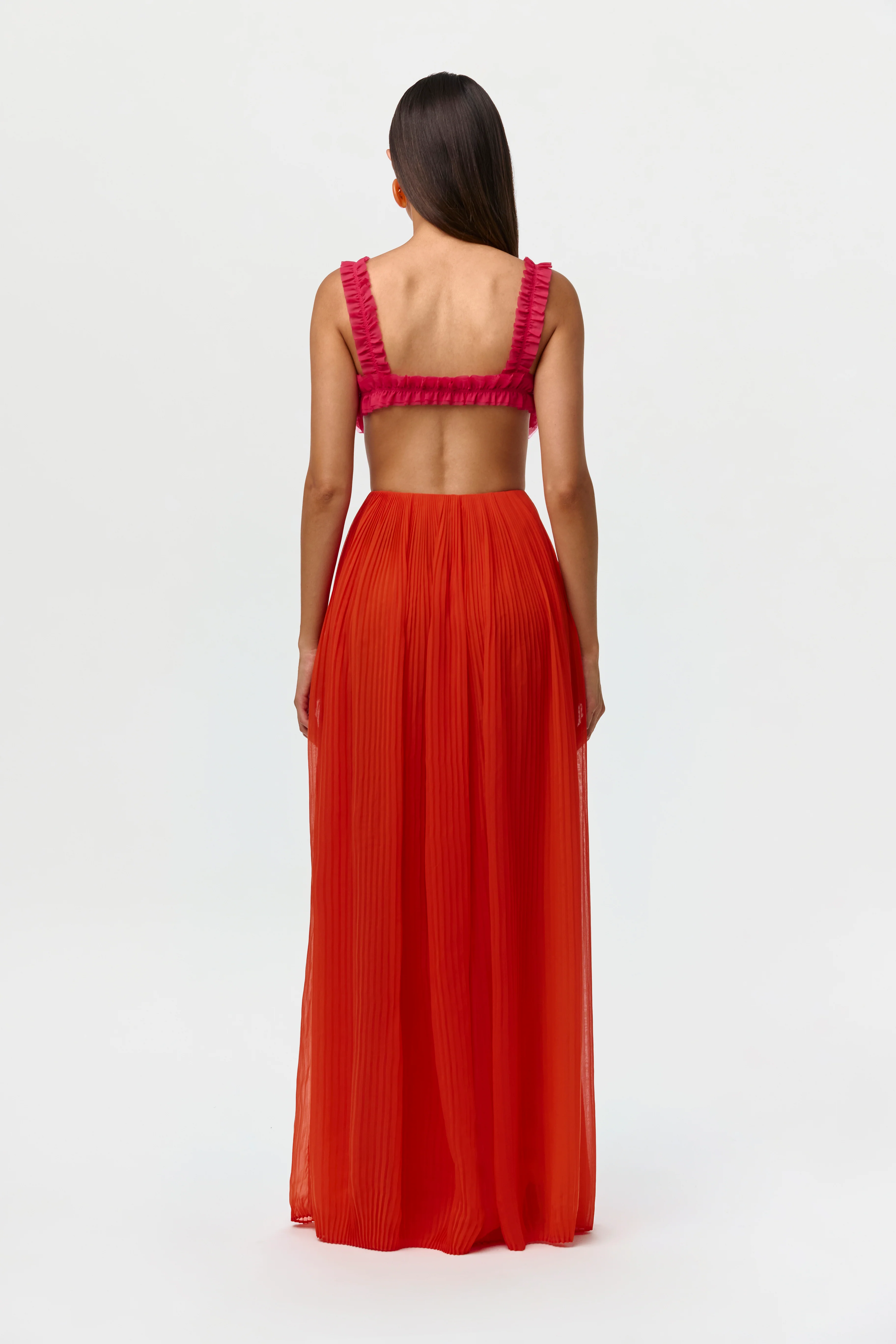 Chiffon Pleated Wide Leg Pants - Image 12